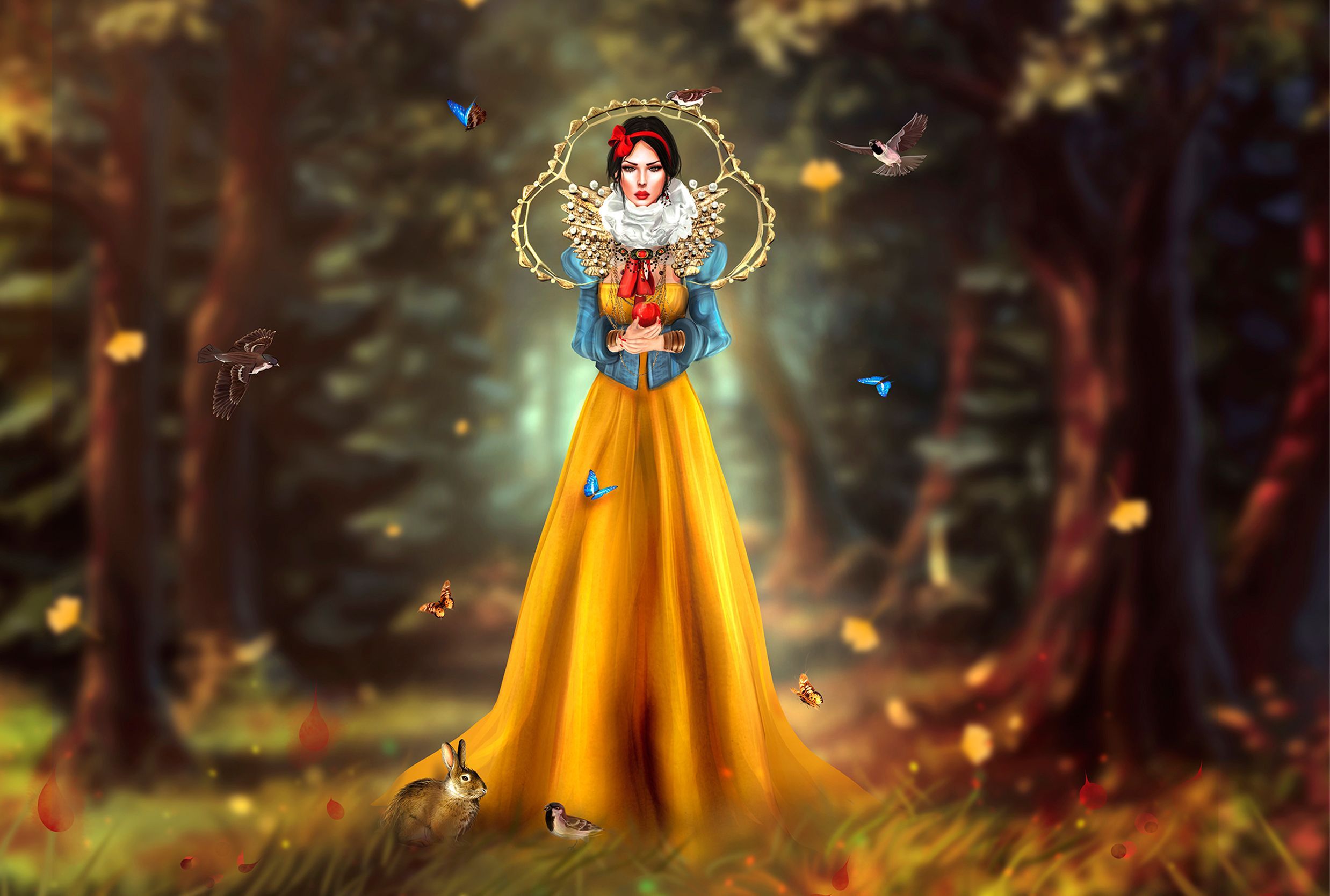 2476x1669 desktop wallpaper: Fantasy, Butterfly
