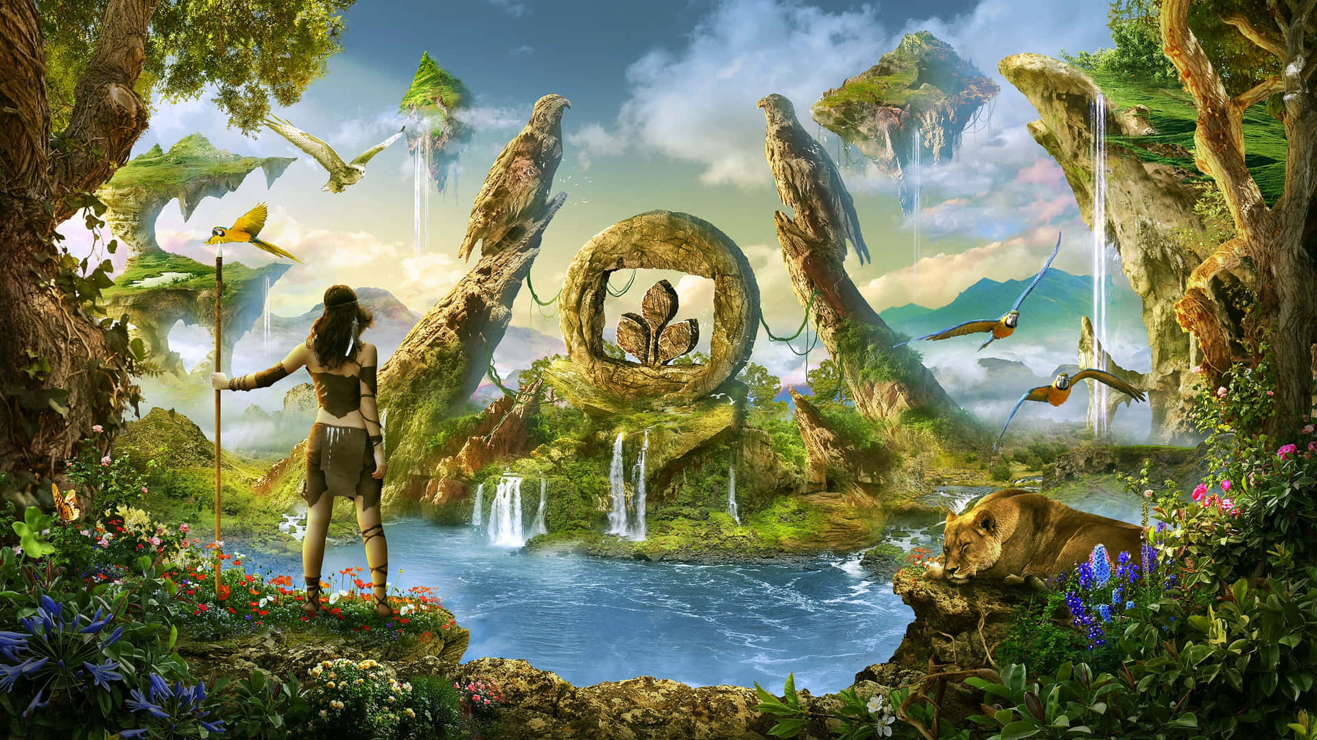 1920x1080 Fantasy Island Background. Wallpaper