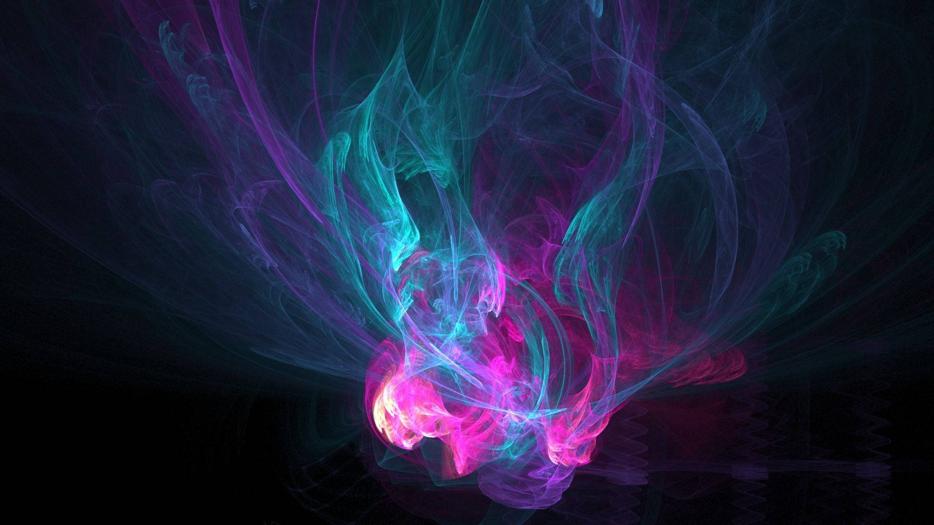 1920x1080 Purple Turquoise Aura Smoke Wallpaper