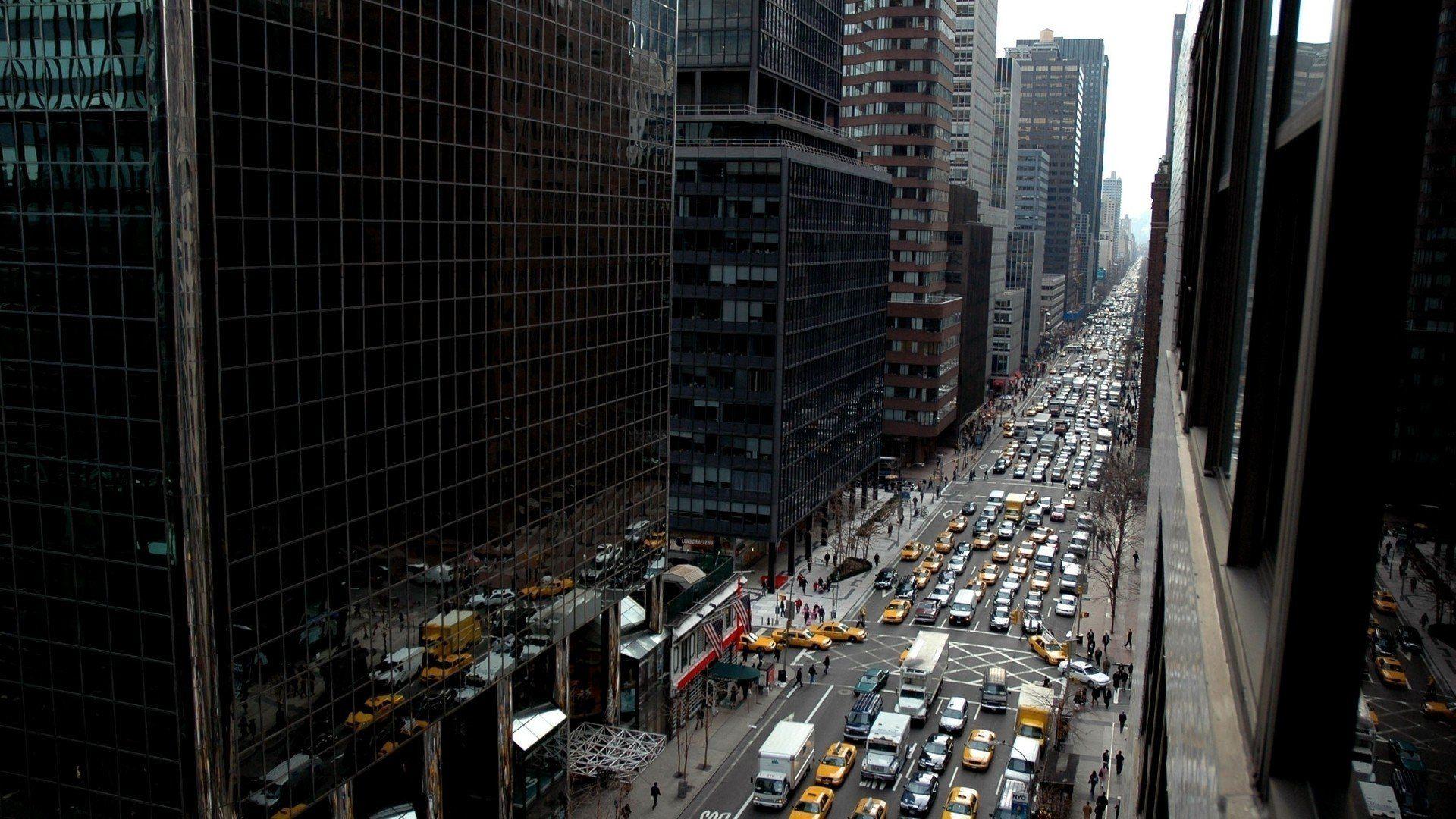 1920x1080 New York City, Street, Traffic, City, Building, Taxi HD