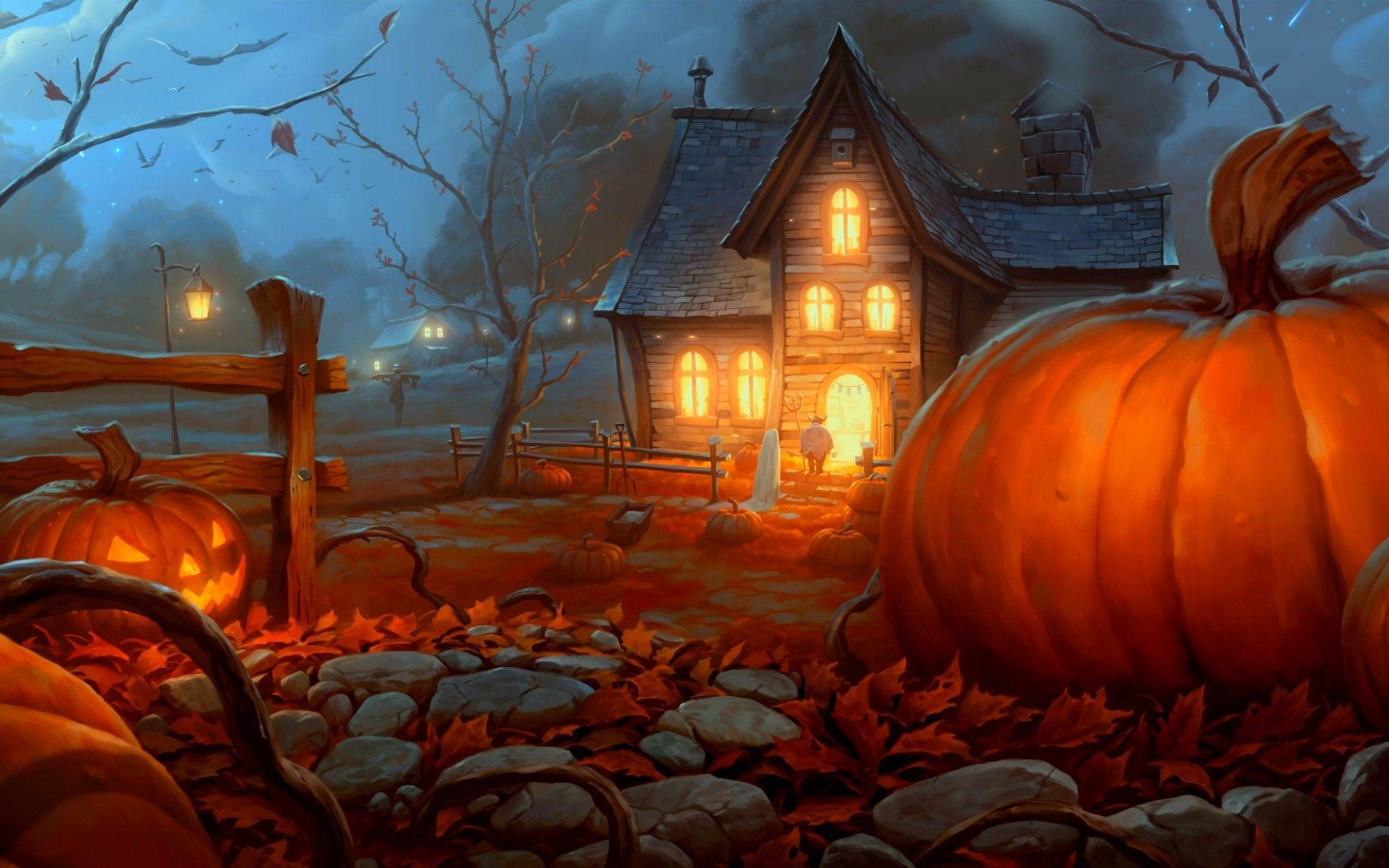 1920x1200 Hình nền Halloween hoạt hình
