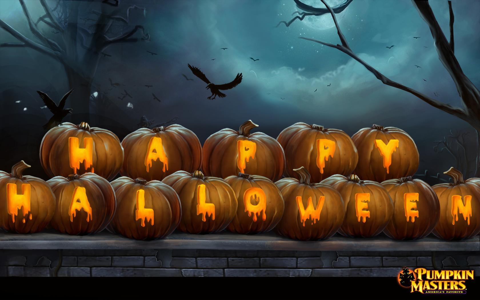 Hình nền Halloween hoạt hình 1680x1050 - Hình nền nhóm