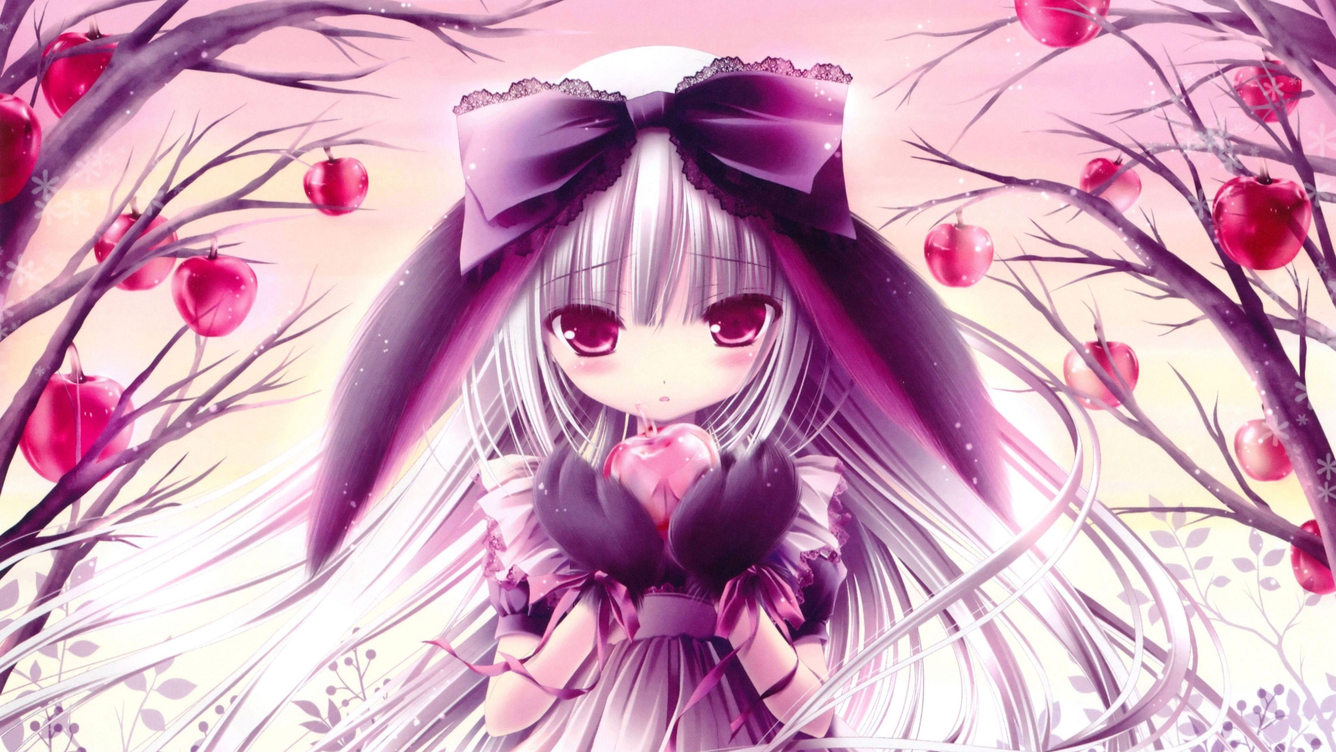 4580x2577 Cô gái anime ôm trái tim trong tay 4k, Anime HD, Hình nền 4k