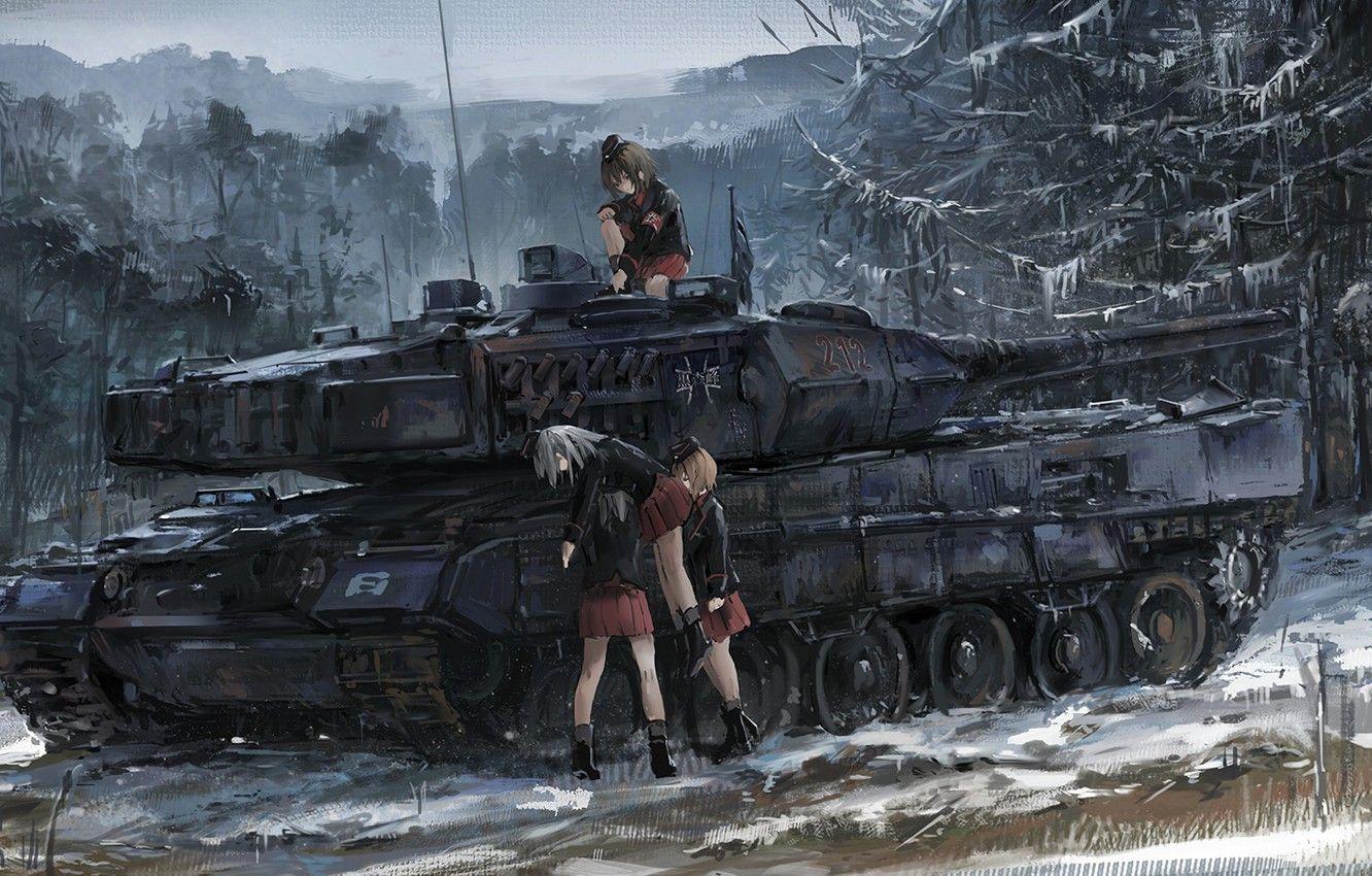 1332x850 Wallpaper battlefield, girl, game, forest, blizzard, war, anime, snow, germany, asian, german, manga, tank, japanese, oriental, asiatic image for desktop, section сёдзё