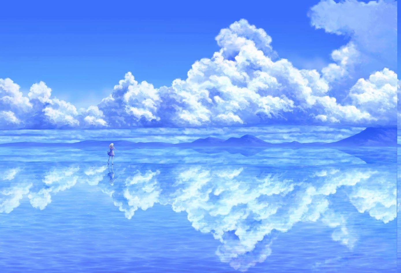1389x946 Anime Scenery Wallpaper Free Desktop