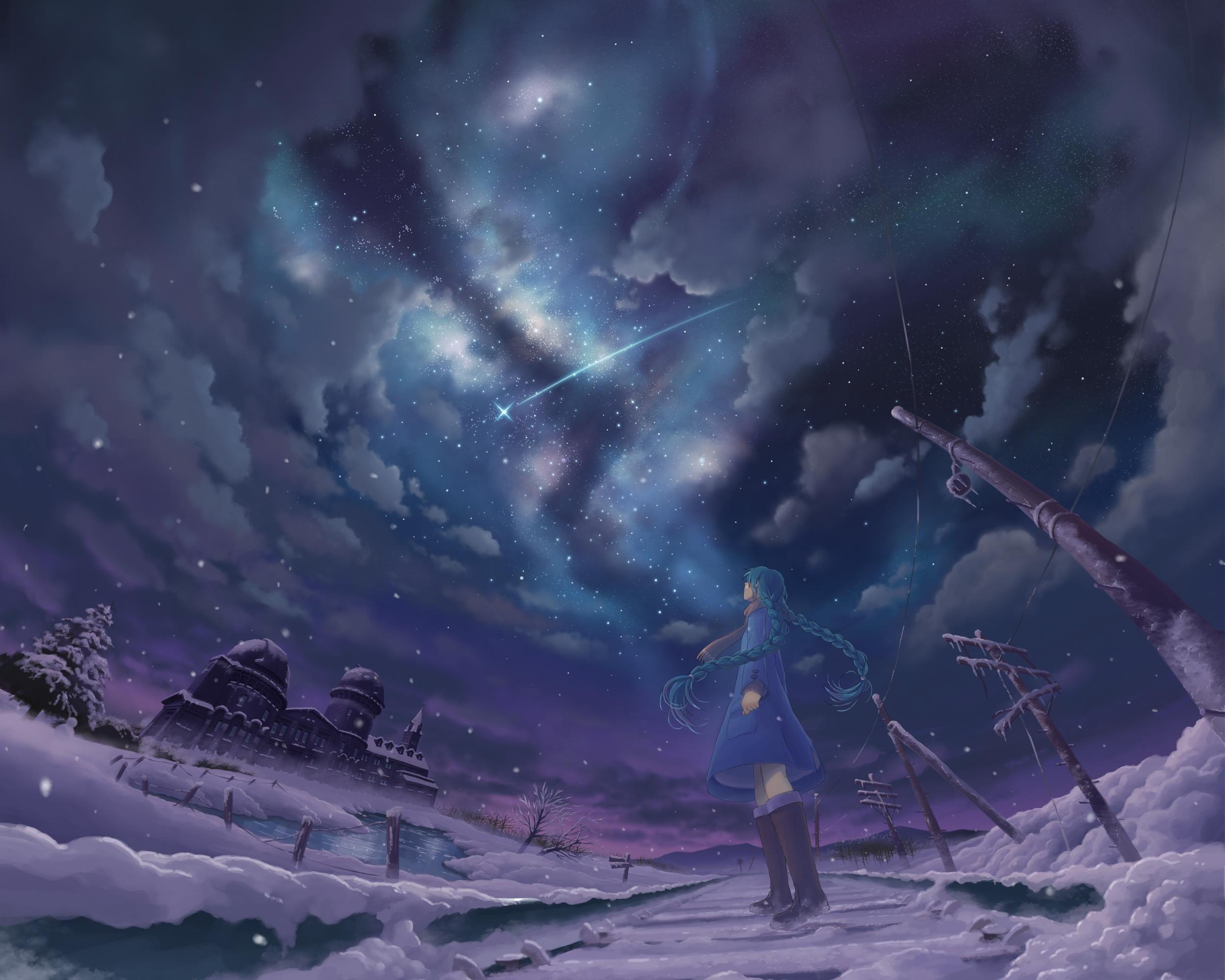 your name Anime Stars Sky Horizon Comet Anime boy HD Wallpapers   Desktop and Mobile Images  Photos