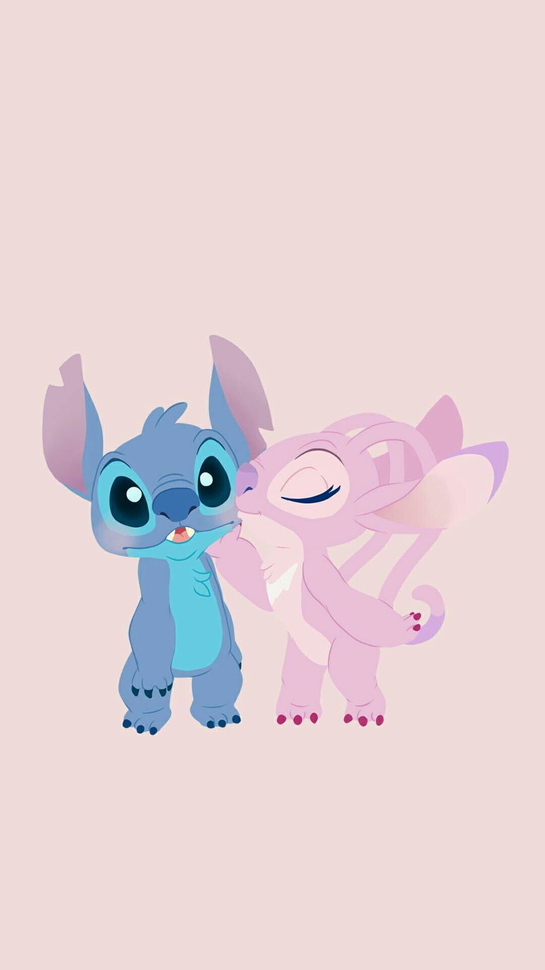 1080x1920 Stitch And Angel Wallpaper