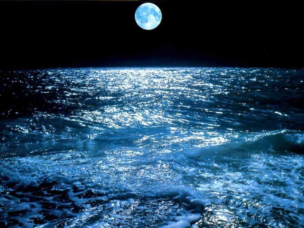 1024x768 hình ảnh ánh trăng đại dương.  Hình nền OCEAN MOON miễn phí