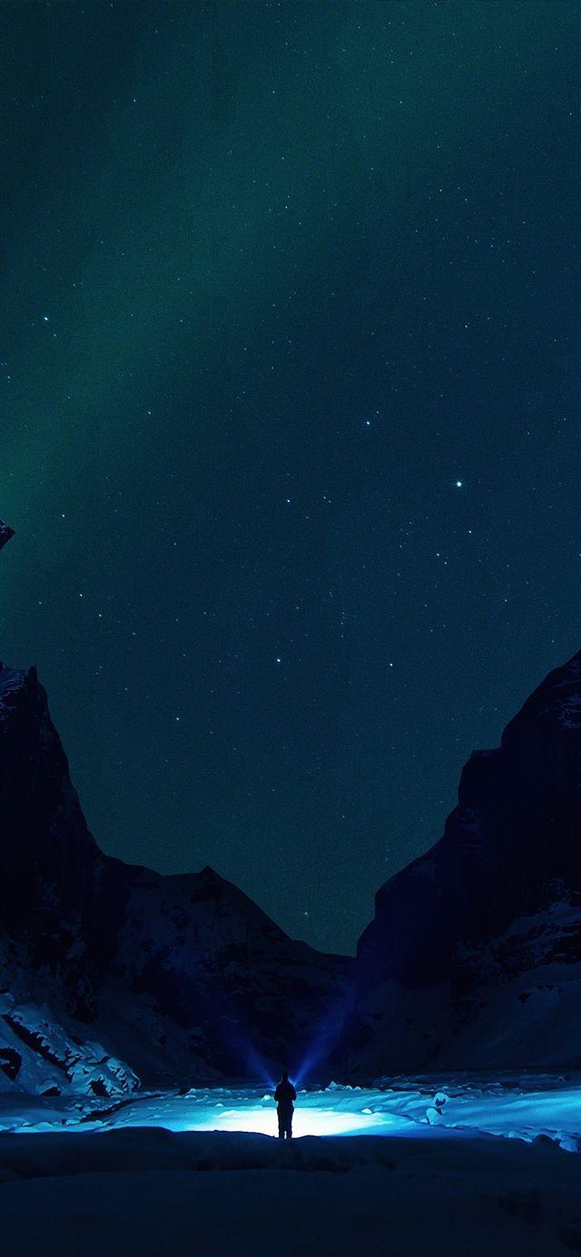 640x1385 Ngọn núi đêm tối mùa đông Tải xuống miễn phí Hình nền iPhone X