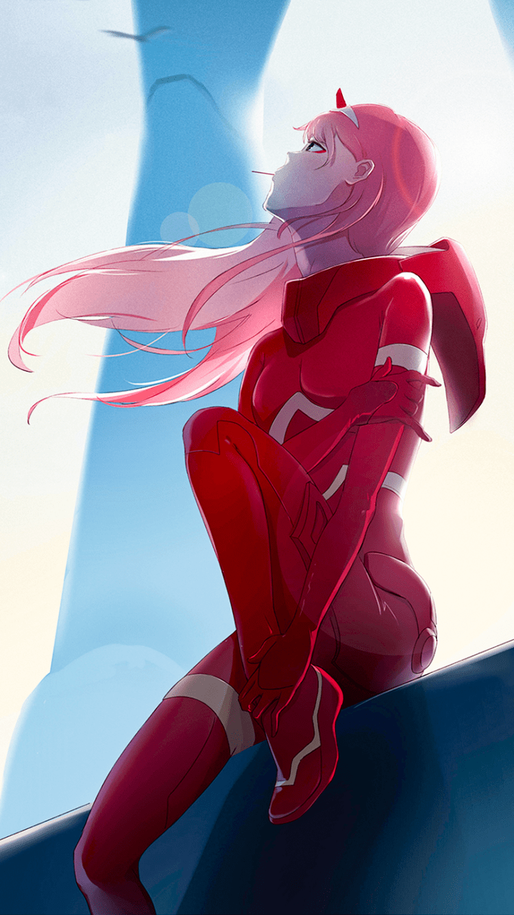 750x1334 Zero Two (Darling In The FranXX) Phone