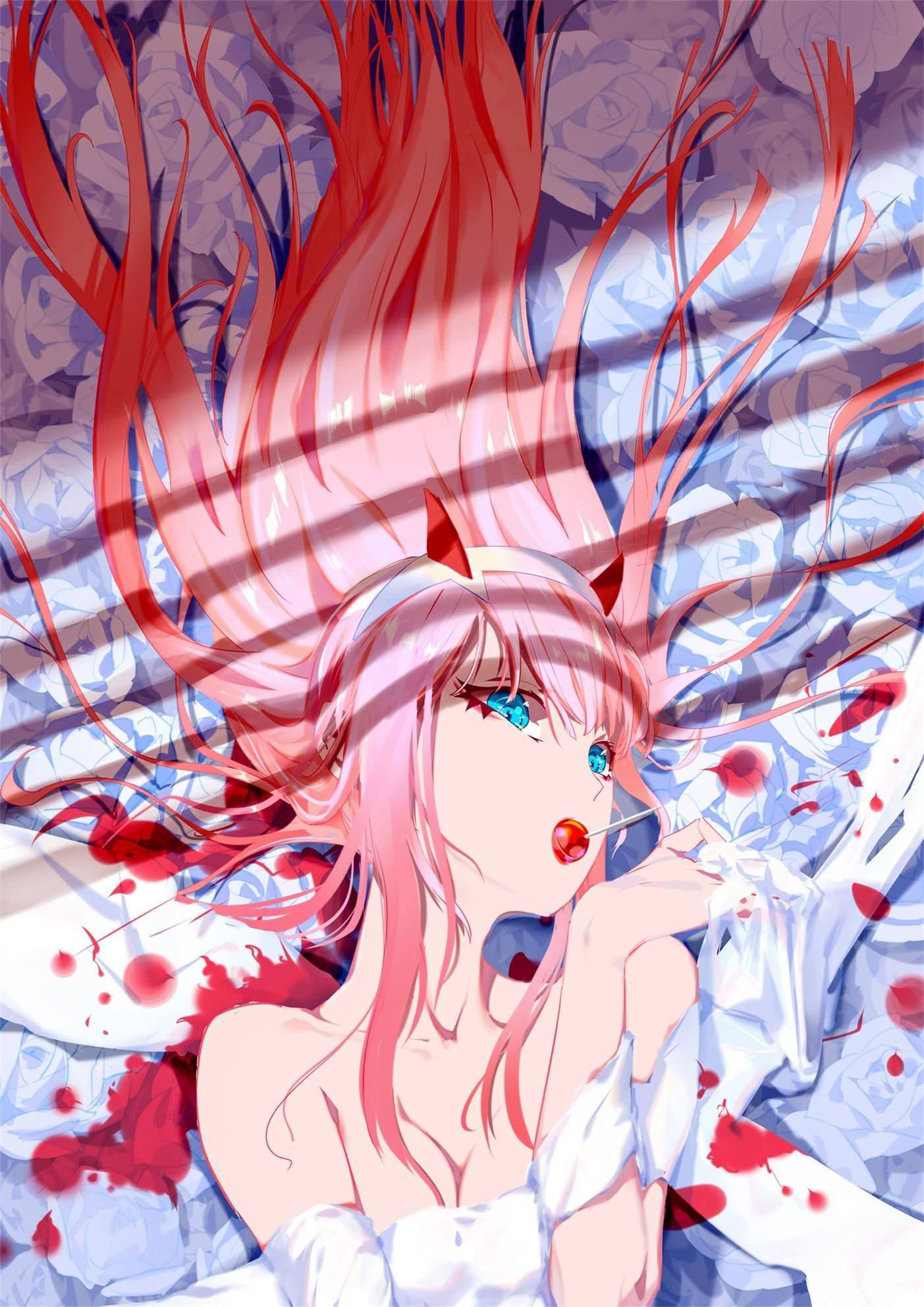 1403x1984 Zero Two Phone Wallpaper