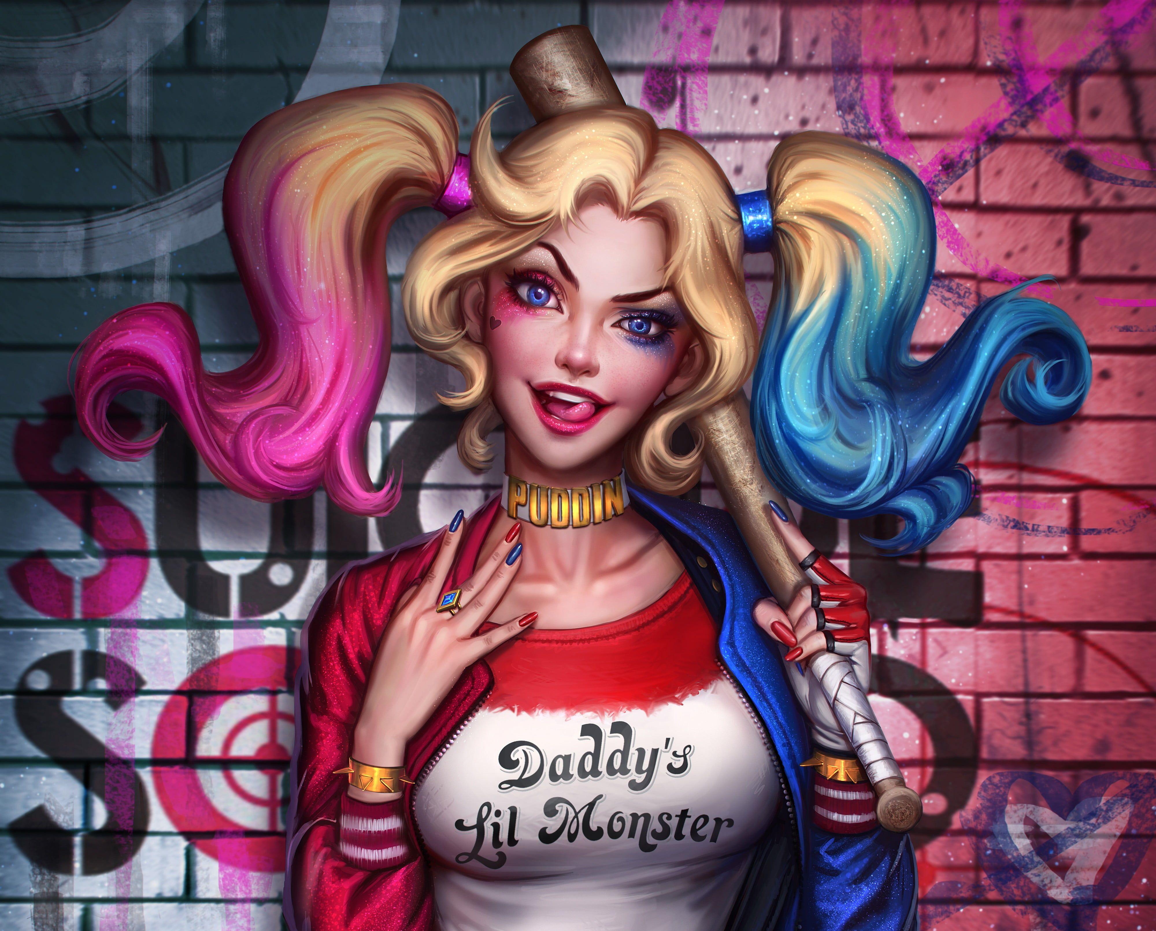 4000x3223 HD wallpaper: Harley Quinn, Joker, Batman, Suicide Squad