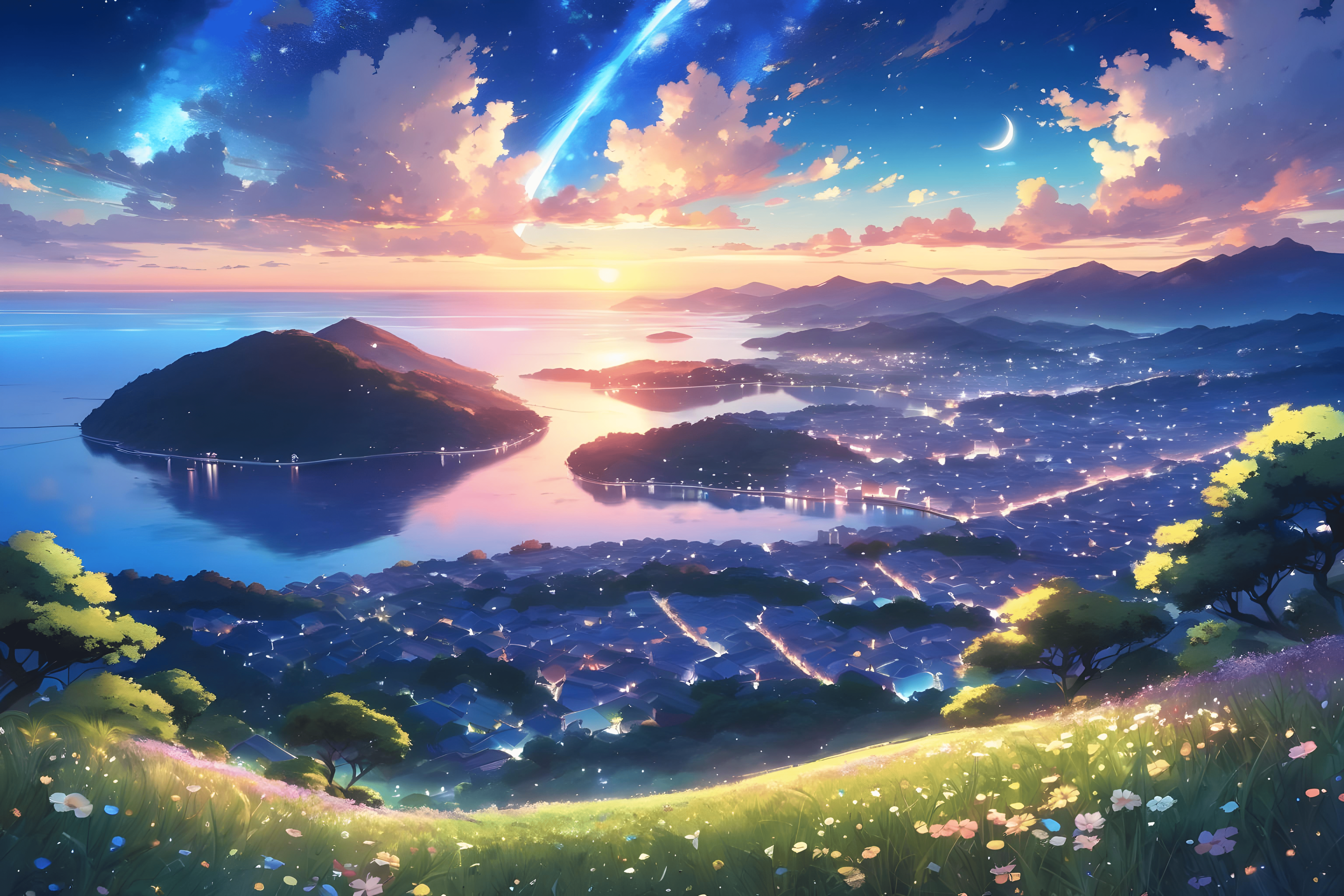6144x4096 Anime Landscape 4k Ultra HD Wallpaper