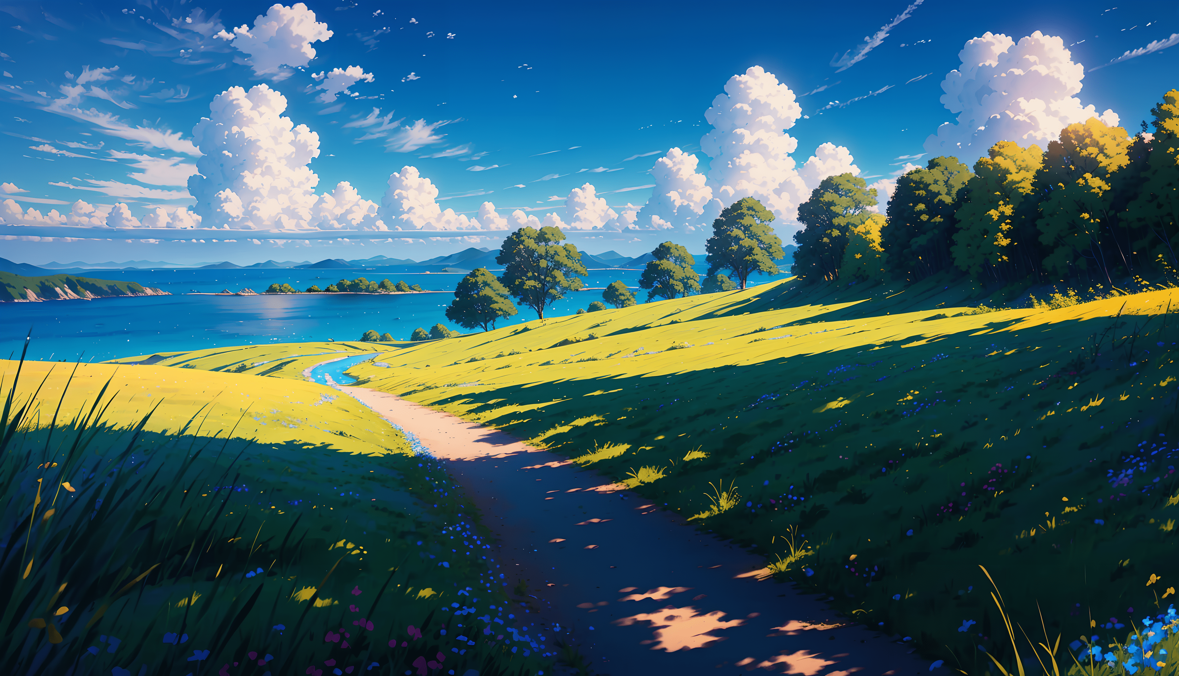 3904x2240 Anime Landscape 4k Ultra HD Wallpaper