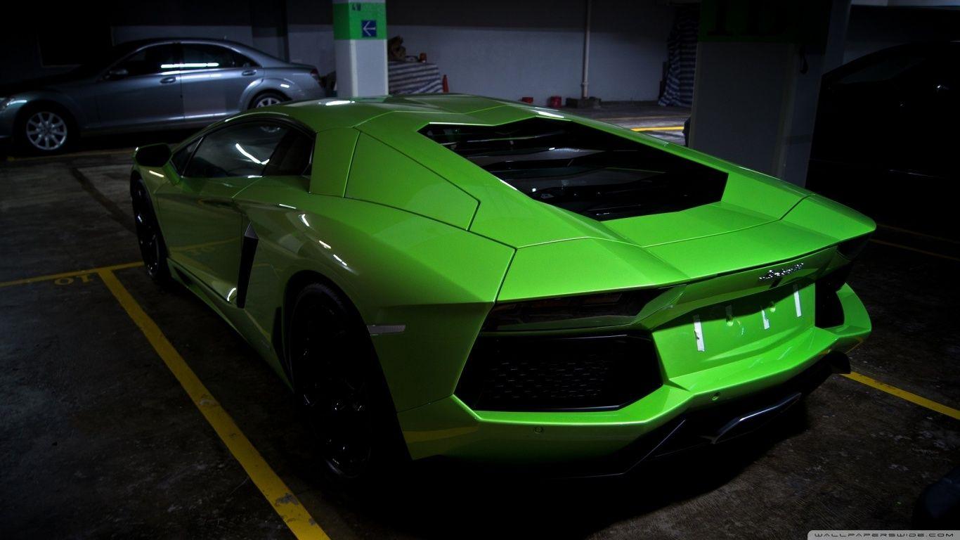 Hình nền Lamborghini Green Lambo 1366x768