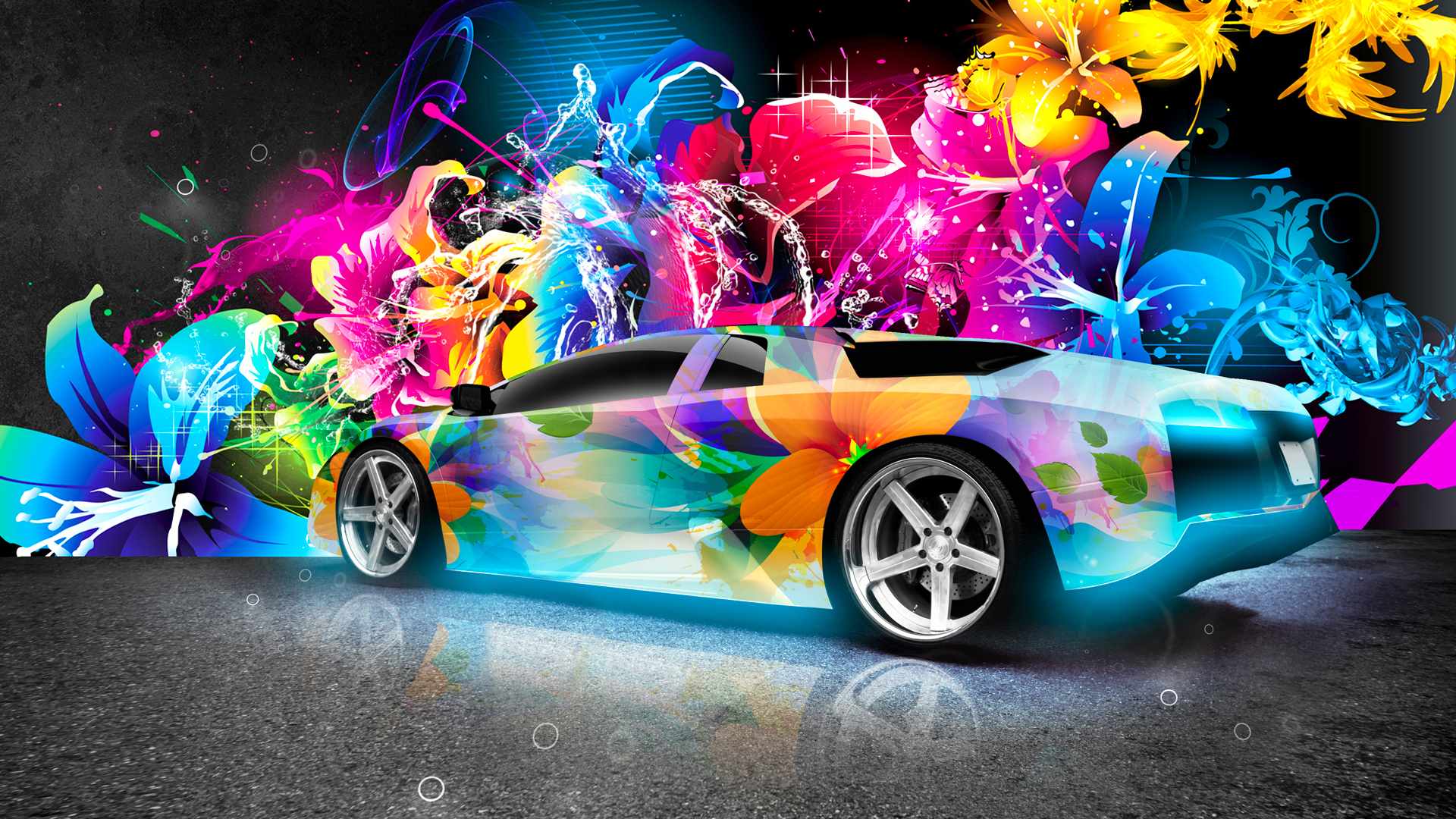 Rainbow Cars Wallpapers Top Free Rainbow Cars Backgrounds Wallpaperaccess