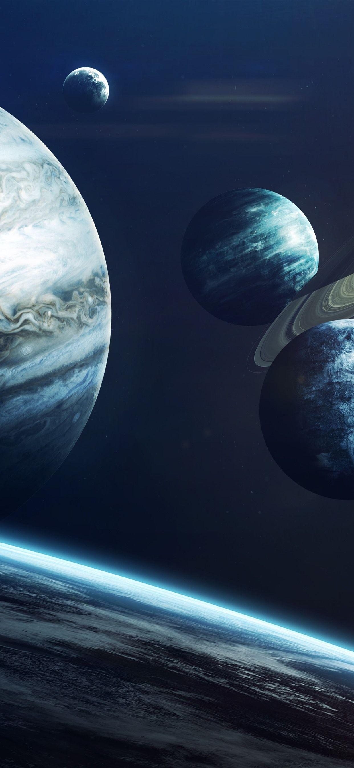 1242x2688 Wallpaper Solar system, planets, jupiter, universe 5120x2880 UHD
