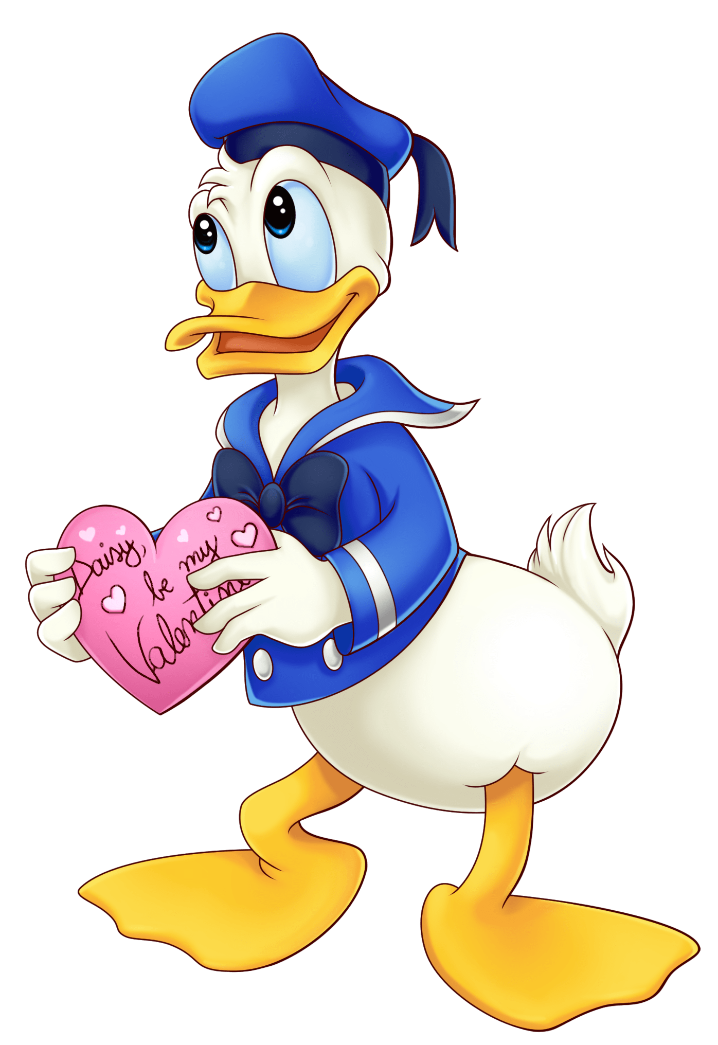 1396x2032 Donald Duck Valentine Cartoon Wallpaper for PC
