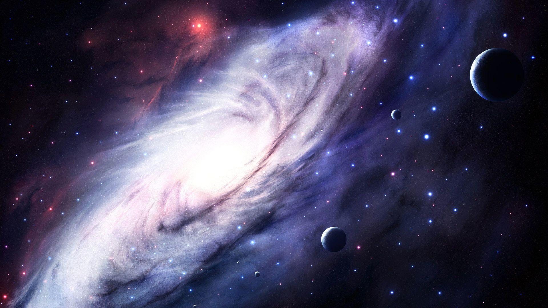 1920x1080 Galaxy Stars Planet HD wallpaper. nature and landscape