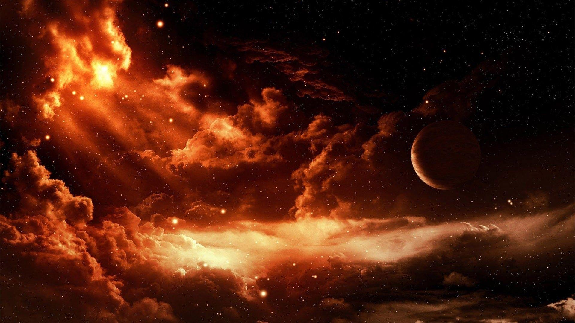 1920x1080 Sky Cloud Star Planet Moon Wallpaper HD