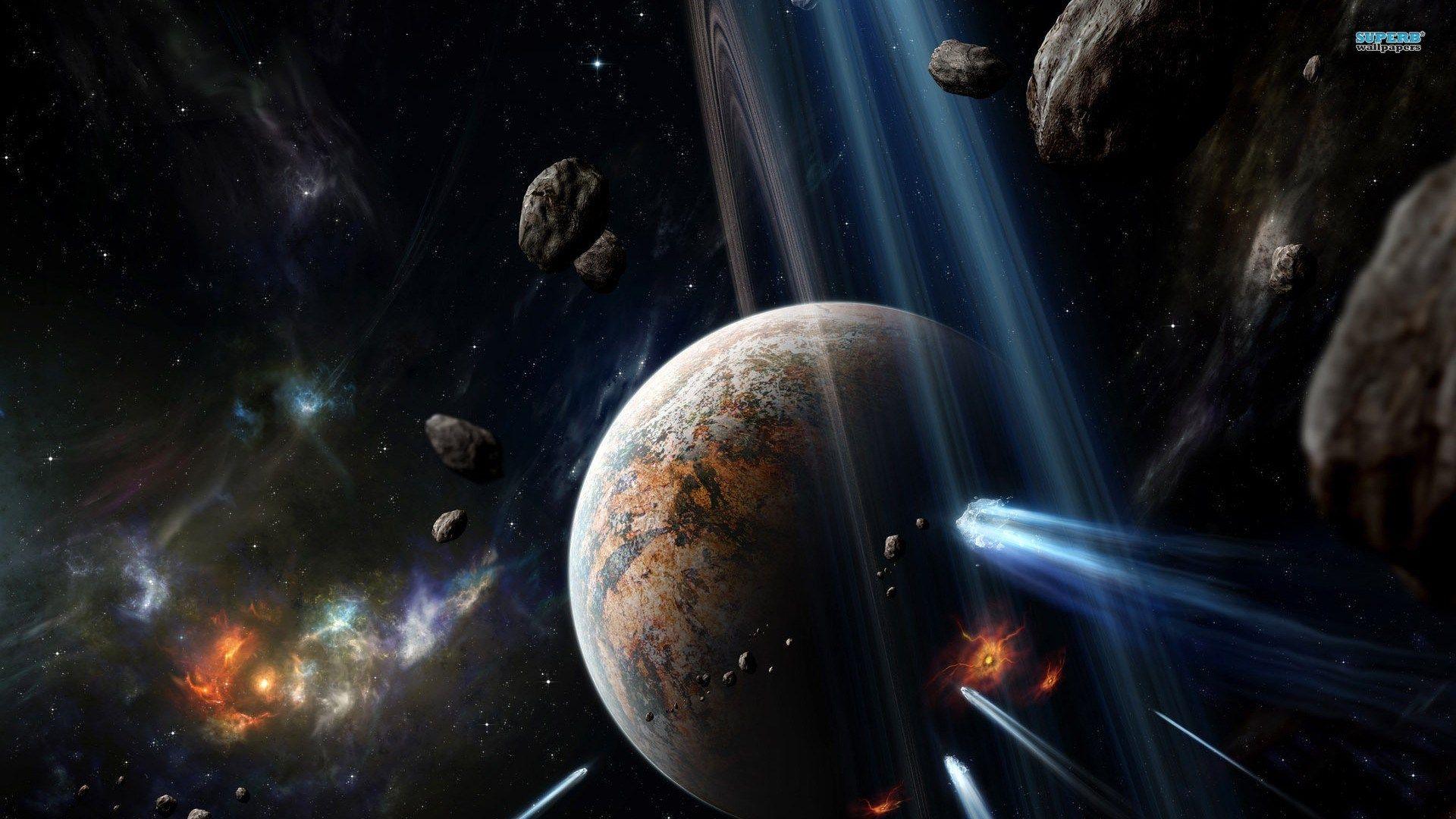 1920x1080 Outer Space Stars Planets Earth - [1920 x 1080]