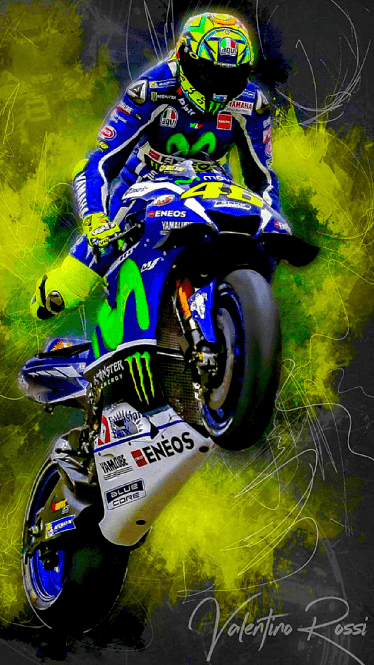 1242x2208 Valentino Rossi 46 Wallpaper