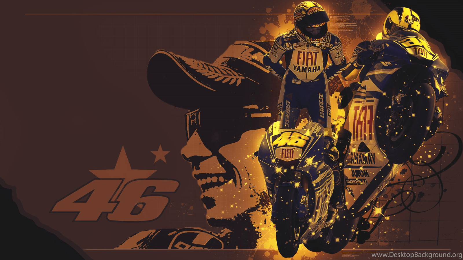 1600x900 VR 46 Valentino Rossi Wallpaper