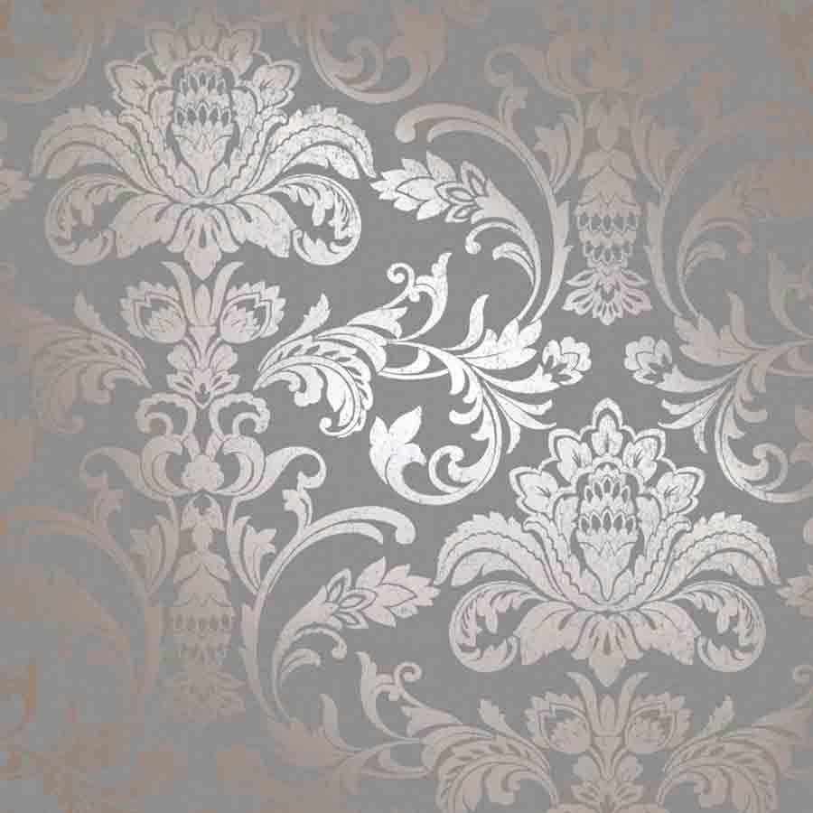 900x900 Holden Glistening Damask Rose Gold Grey Wallpaper