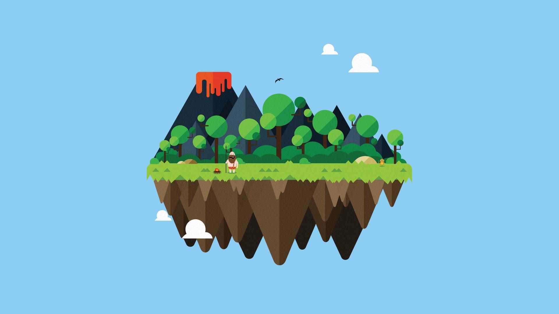 1920x1080 1920x1080 floating island island adobe illustrator