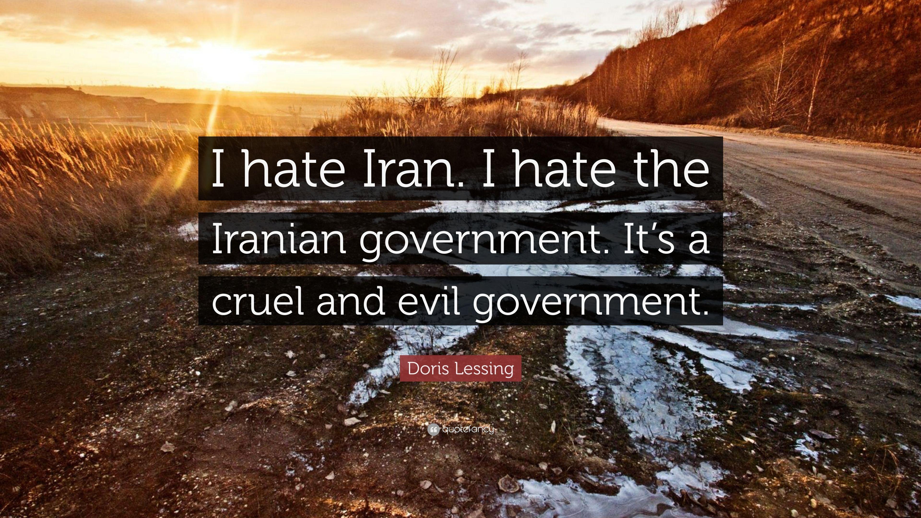 3840x2160 Doris Lessing Quote: “I hate Iran. I hate the Iranian government