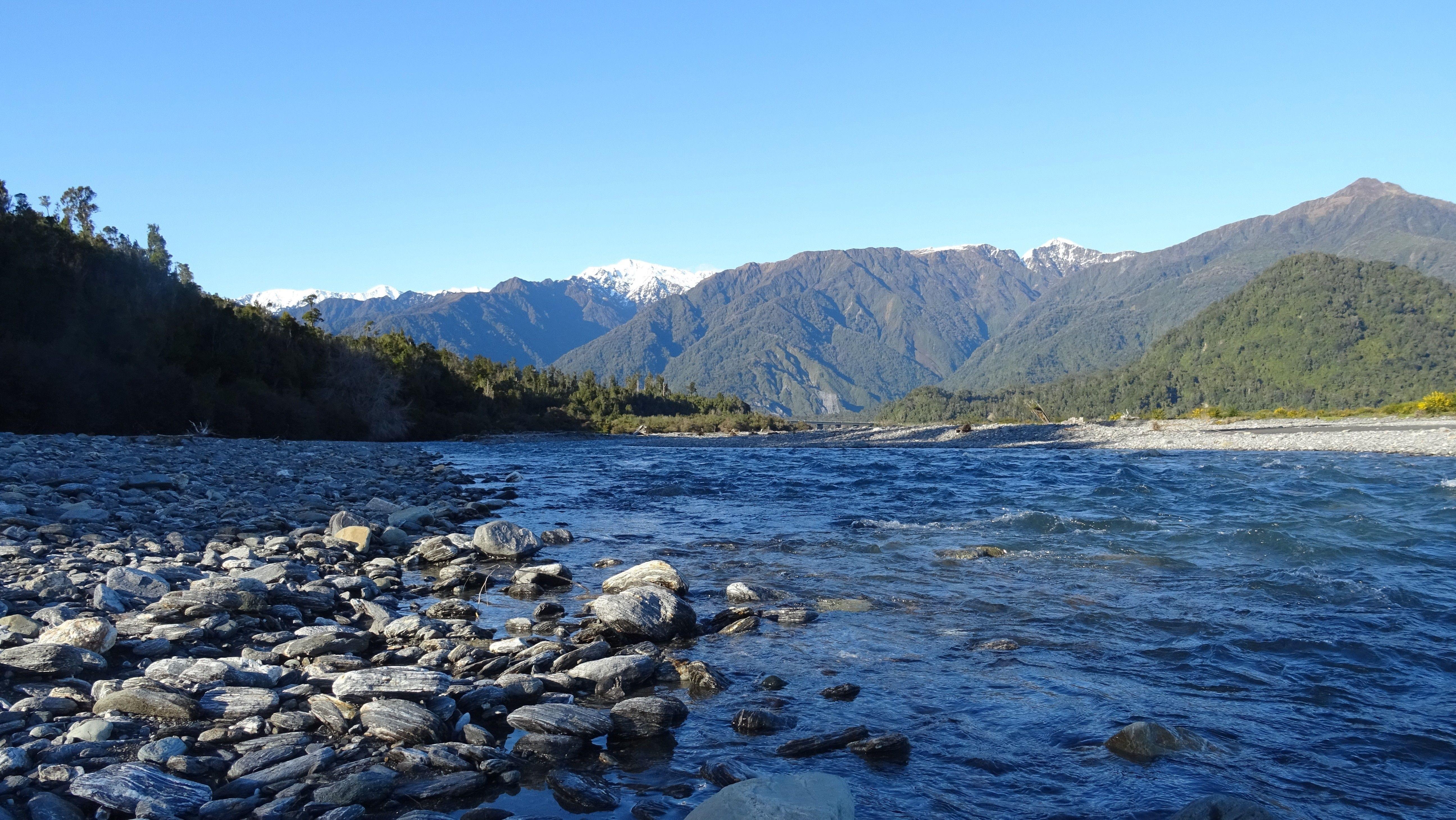 5184x2920 المناظر الطبيعية خلفية نهر نيوزيلندا طبيعة خلفية وخلفية