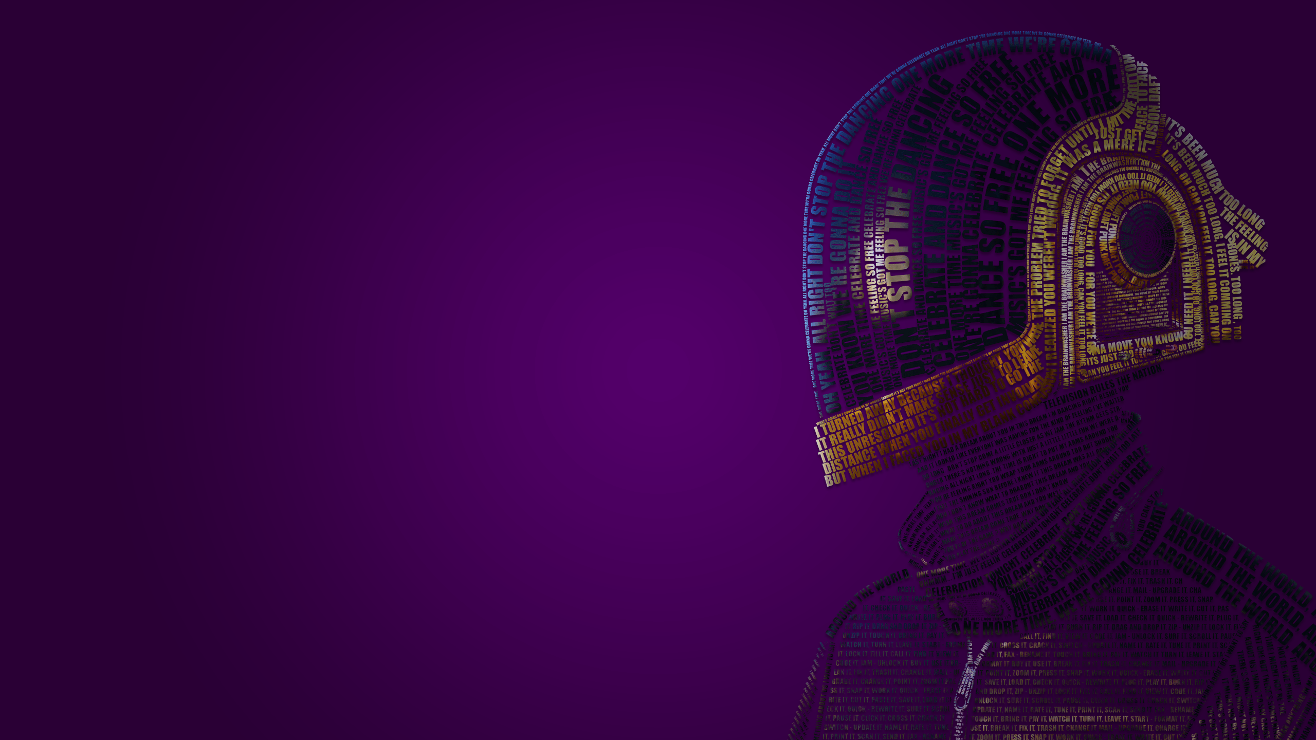 2560x1440 Daft Punk Typography Minimalism, HD Typography, 4k