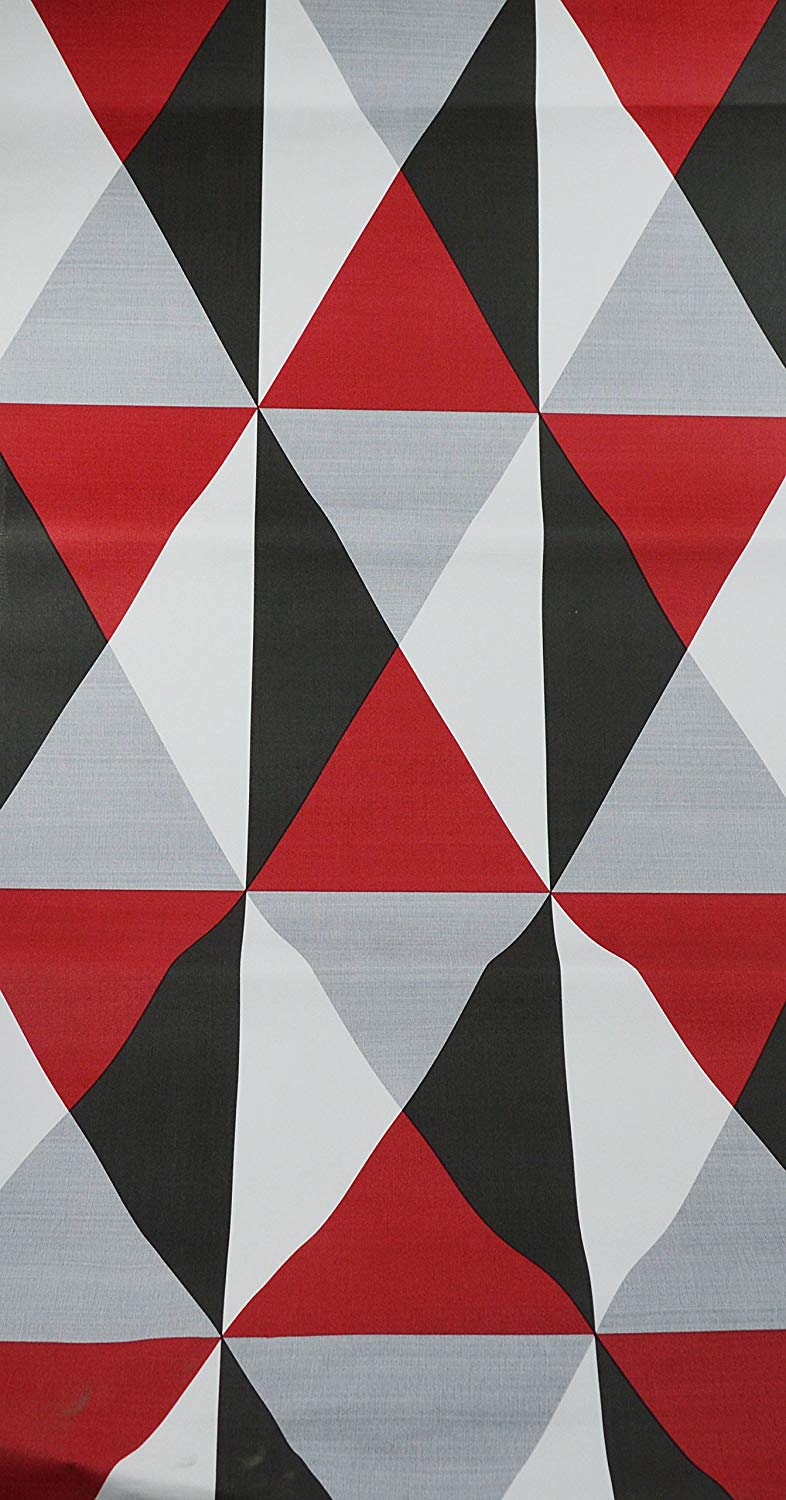 786x1500 3D Geometric Wallpaper Modern Triangles Diamonds Vinyl Grey Red Black