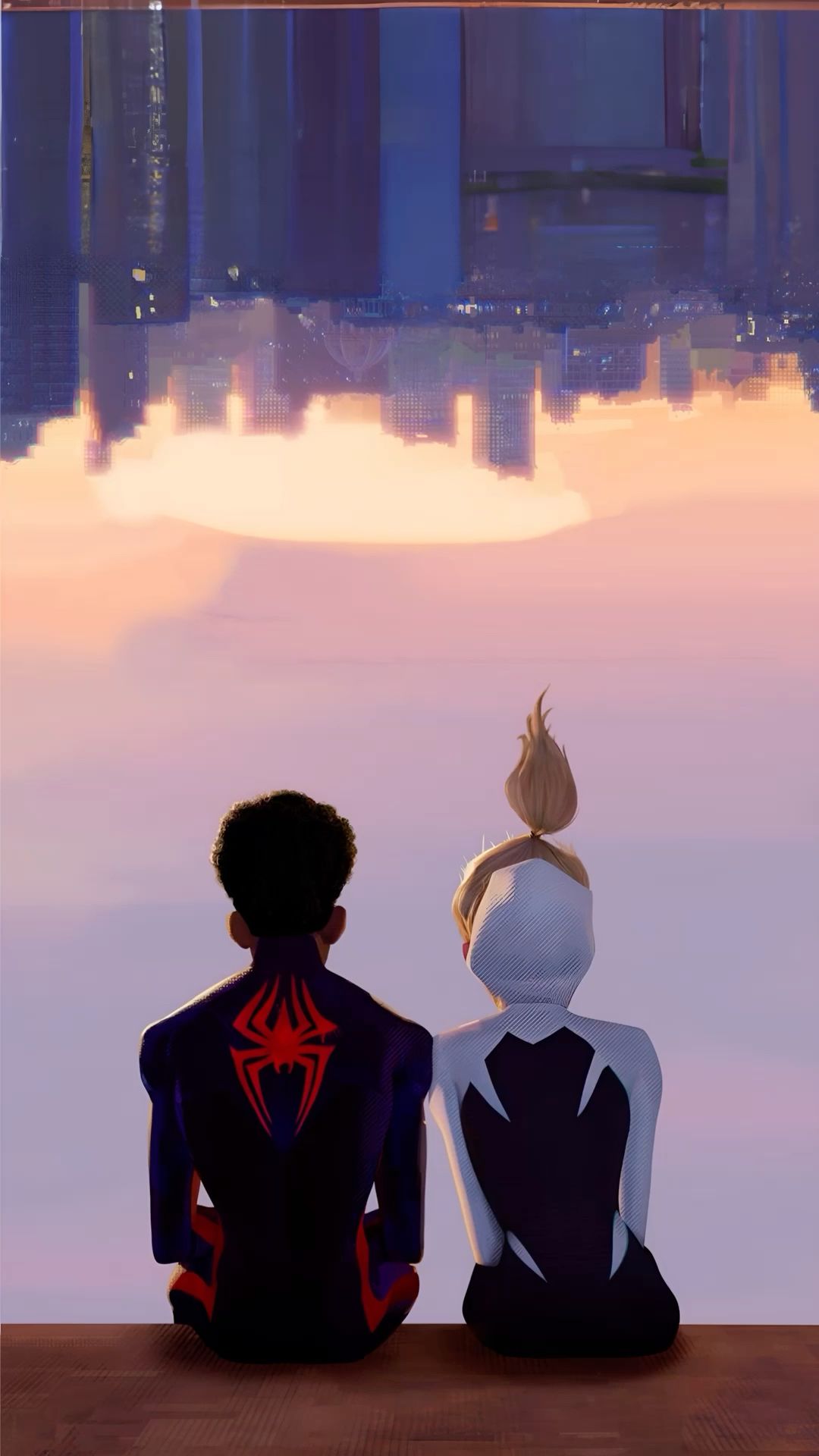 1080x1920 Miles Morales and Gwen Stacy wallpaper