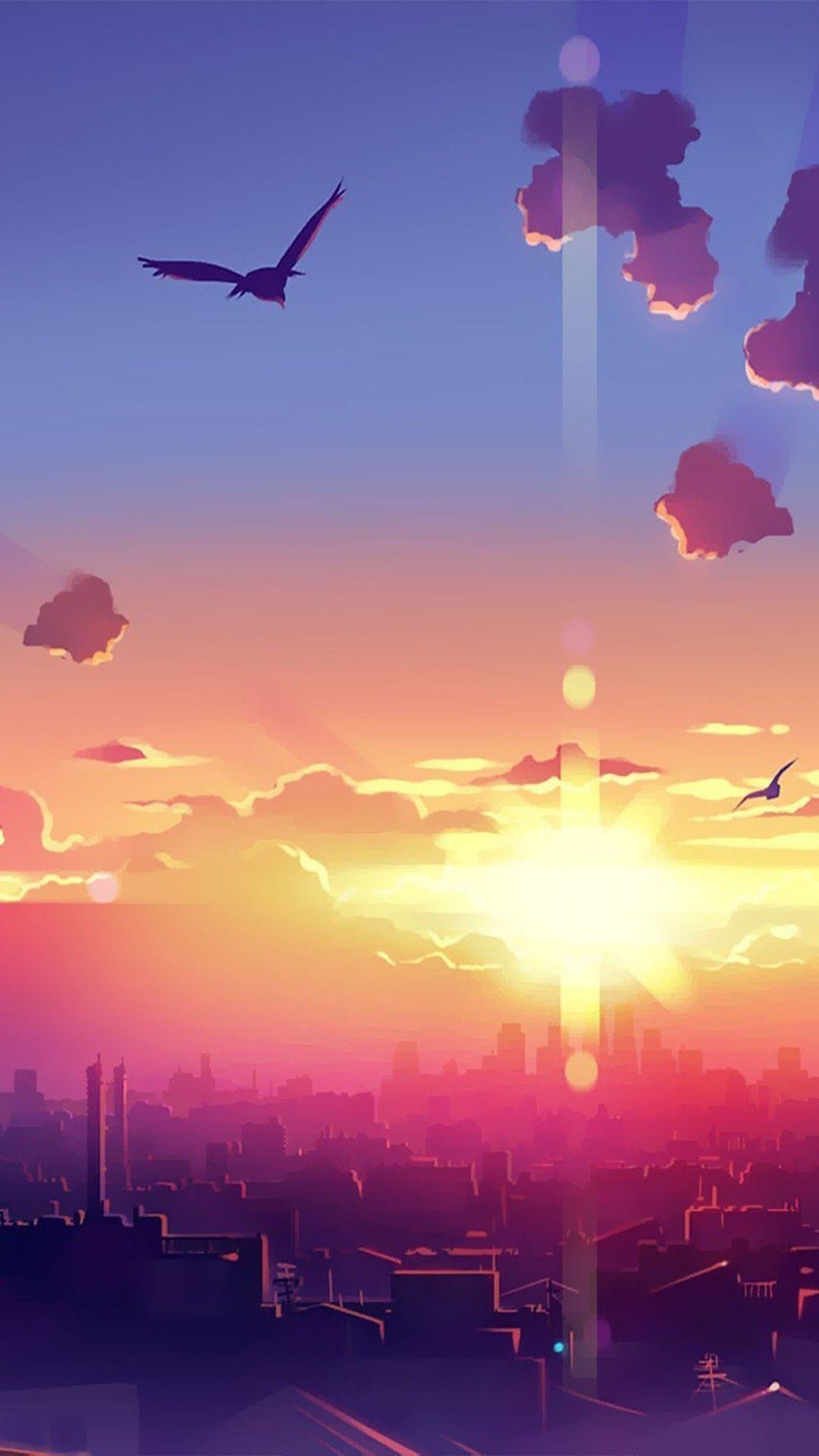 Sunset Background Anime