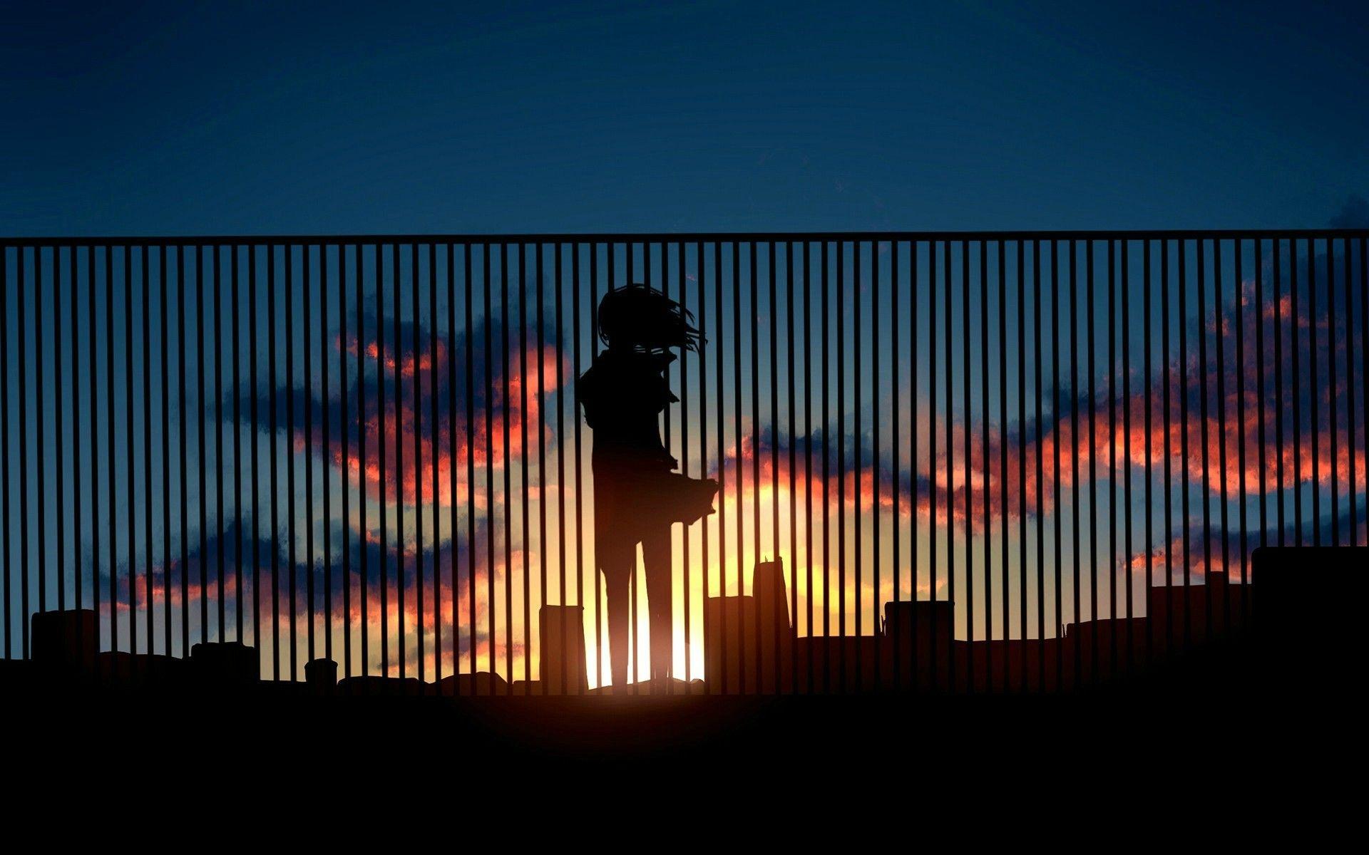 1920x1200 Anime Girl Sunrise Wallpaper With Resolution