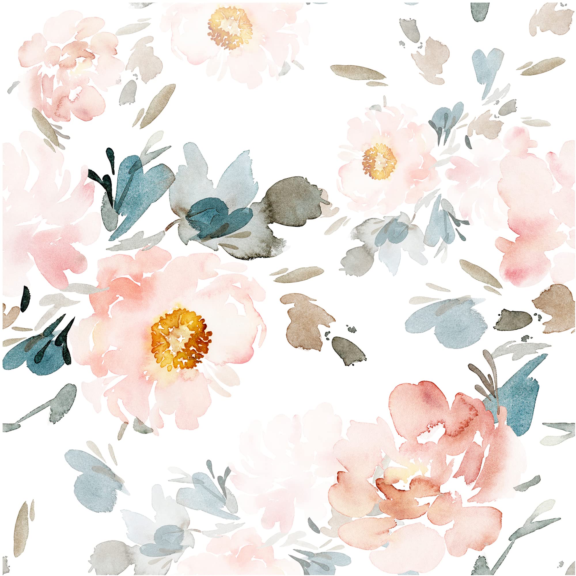 2000x2000 Floral Temporary Wall Paper Roll
