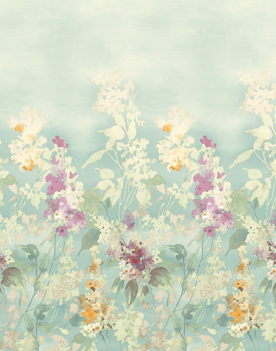 934x1187 Mayflower Wallpaper Hollyhocks