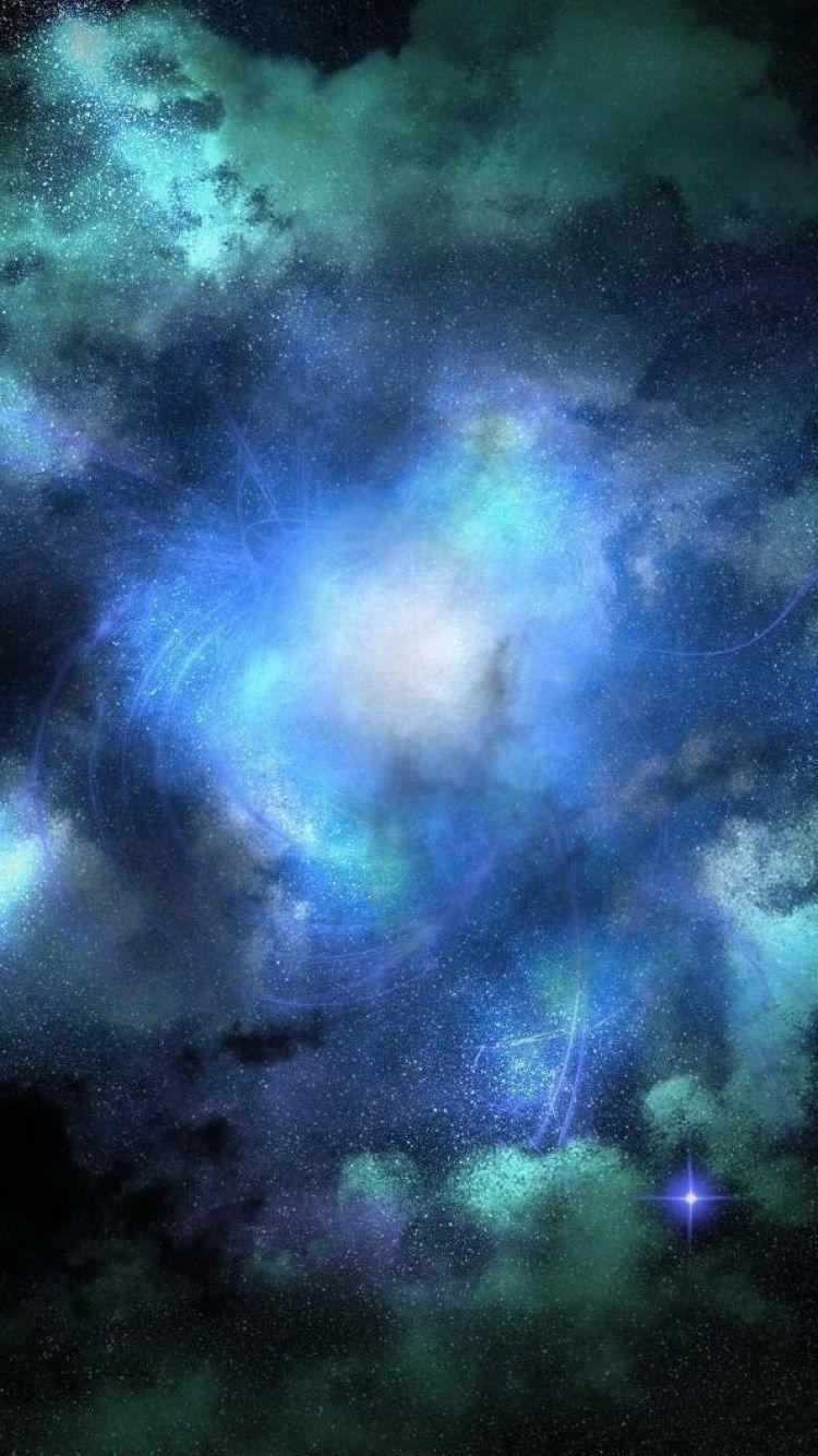 750x1334 Dark Night Clouds Nebula iPhone 8 Wallpaper Free Download