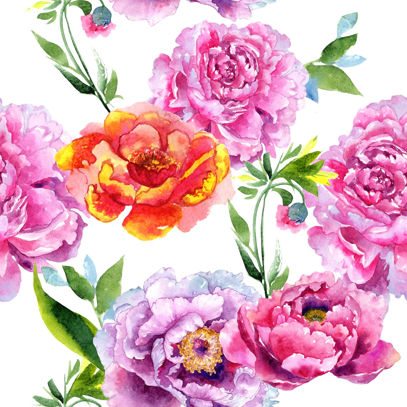 1600x1600 ReWallpaper Pink Peony Wallpaper Floral