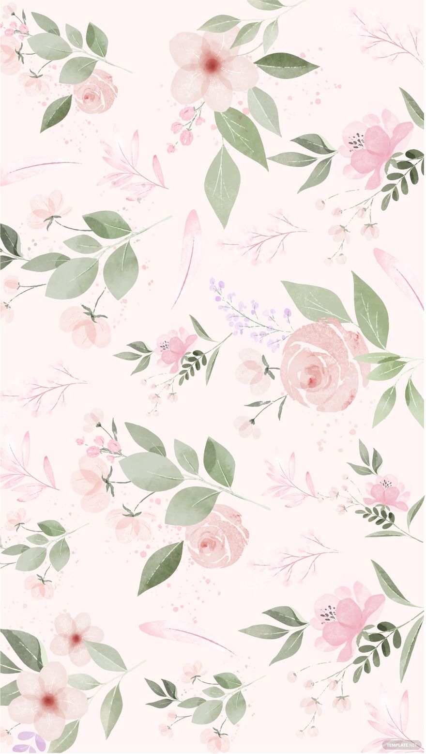 880x1556 Transparent Floral Watercolor
