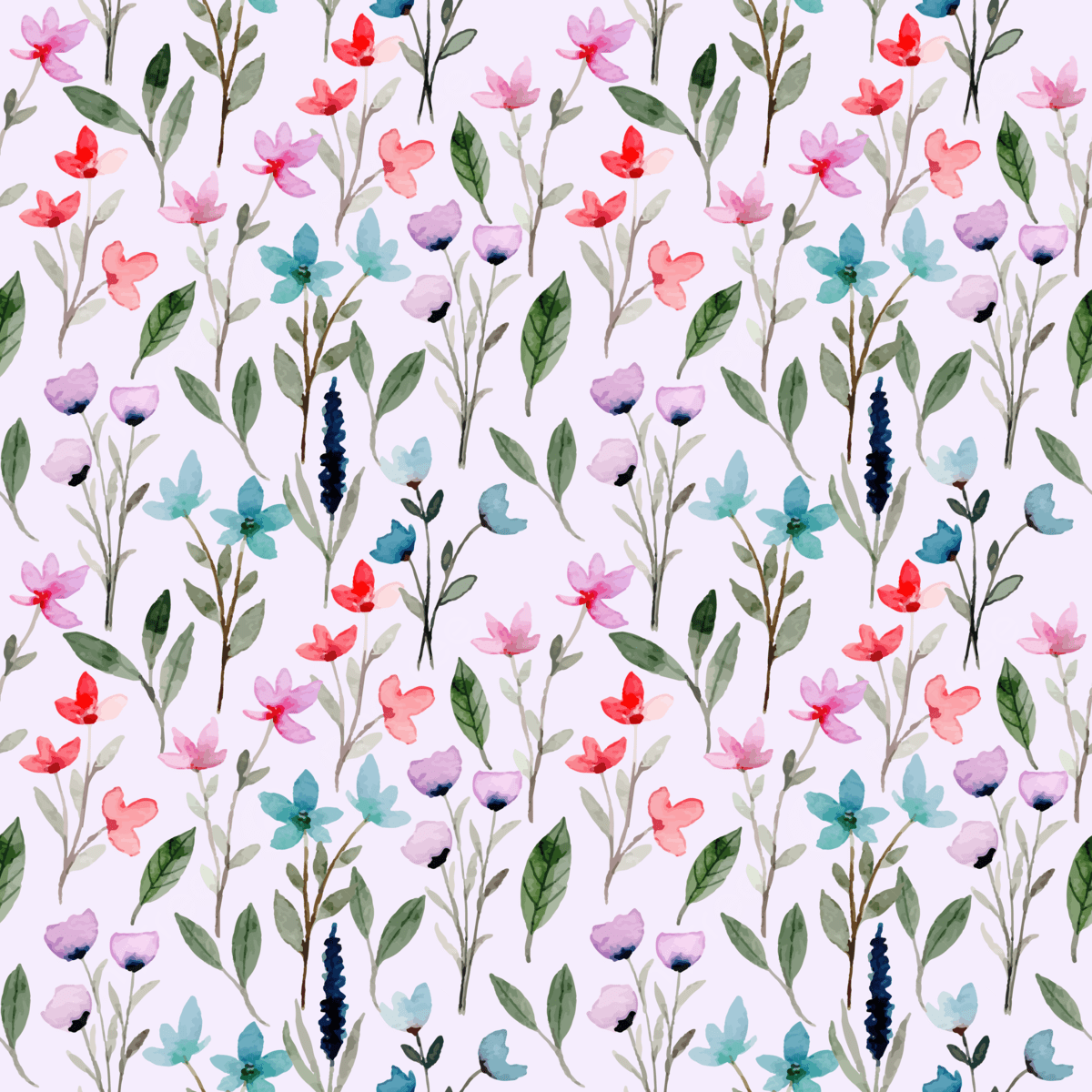 1200x1200 Abstract Wild Floral Watercolor