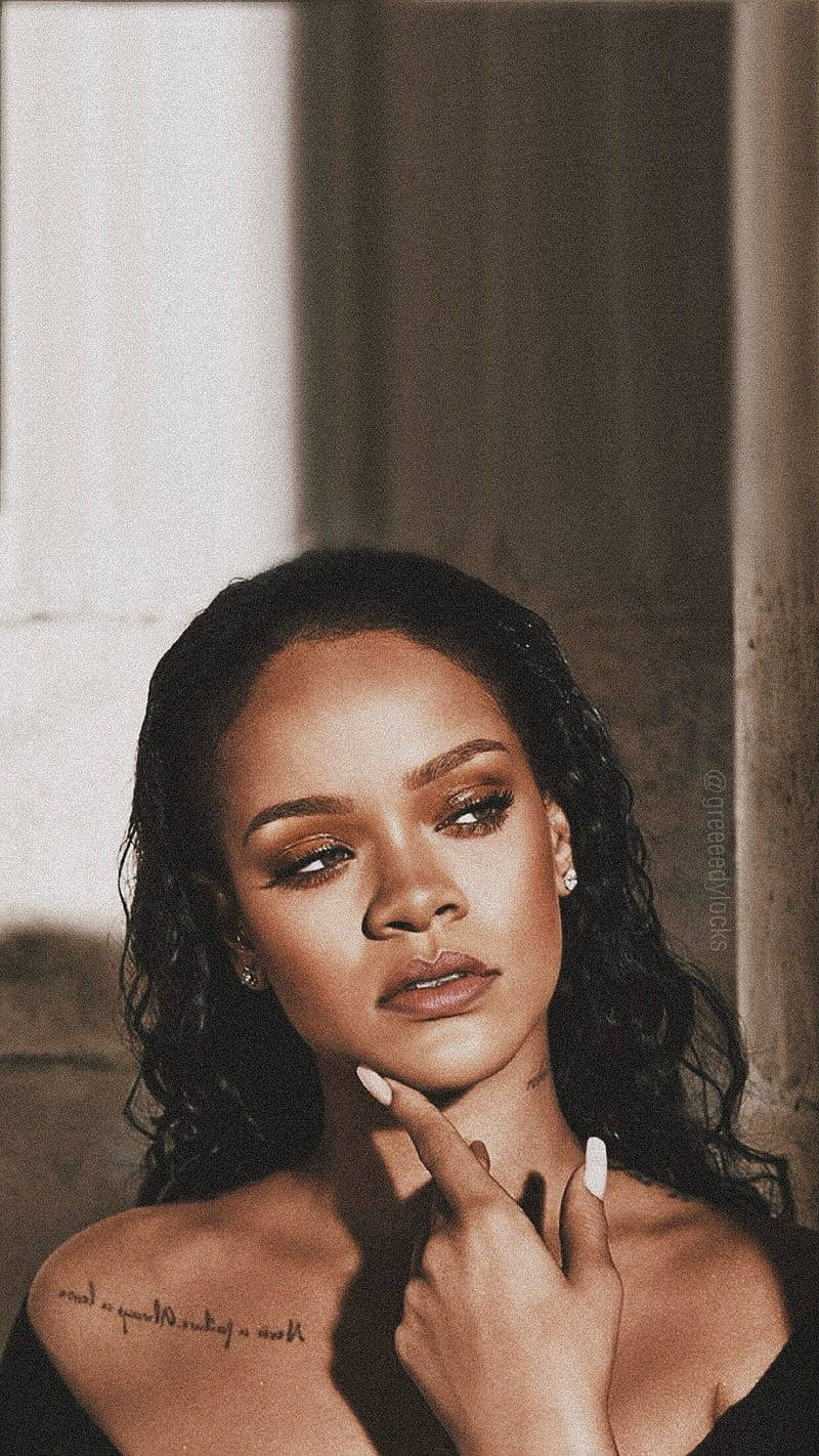800x1422 Download Fenty Rihanna Finger On Chin