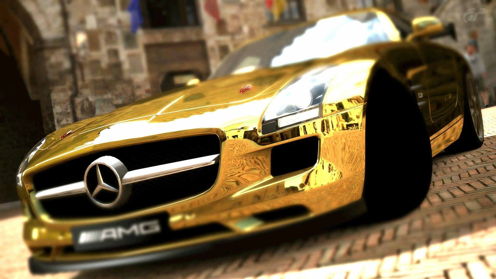 1920x1080 Gold Cars Wallpaper