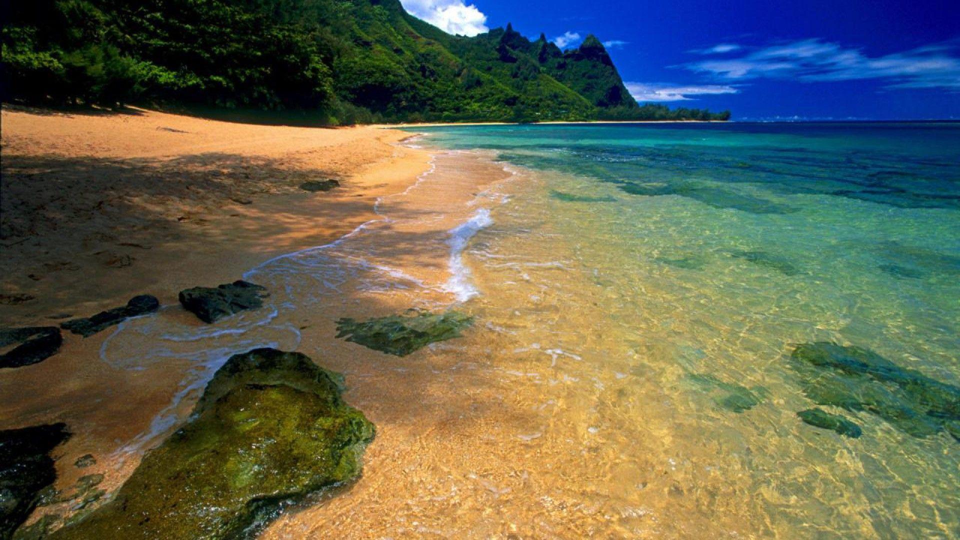 1920x1080 Exotic Beach Desktop Wallpaper. Beautiful