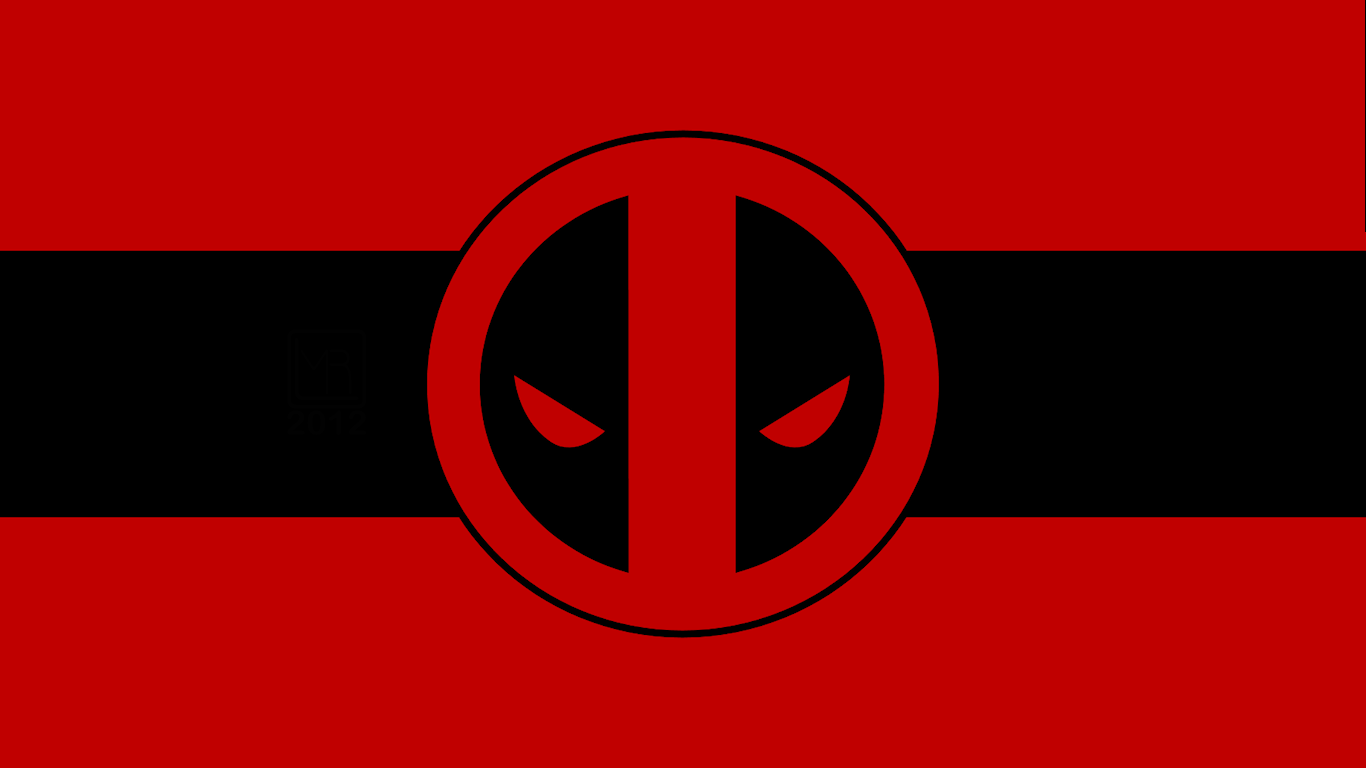 1366x768 Deadpool Logo Wallpaper For iPhone • dodskypict