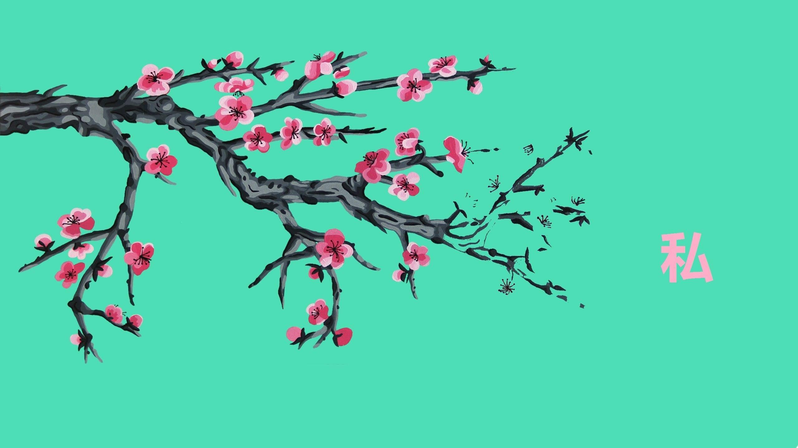 Download A Painting Of A Cherry Blossom Tree Wallpaper  Wallpaperscom