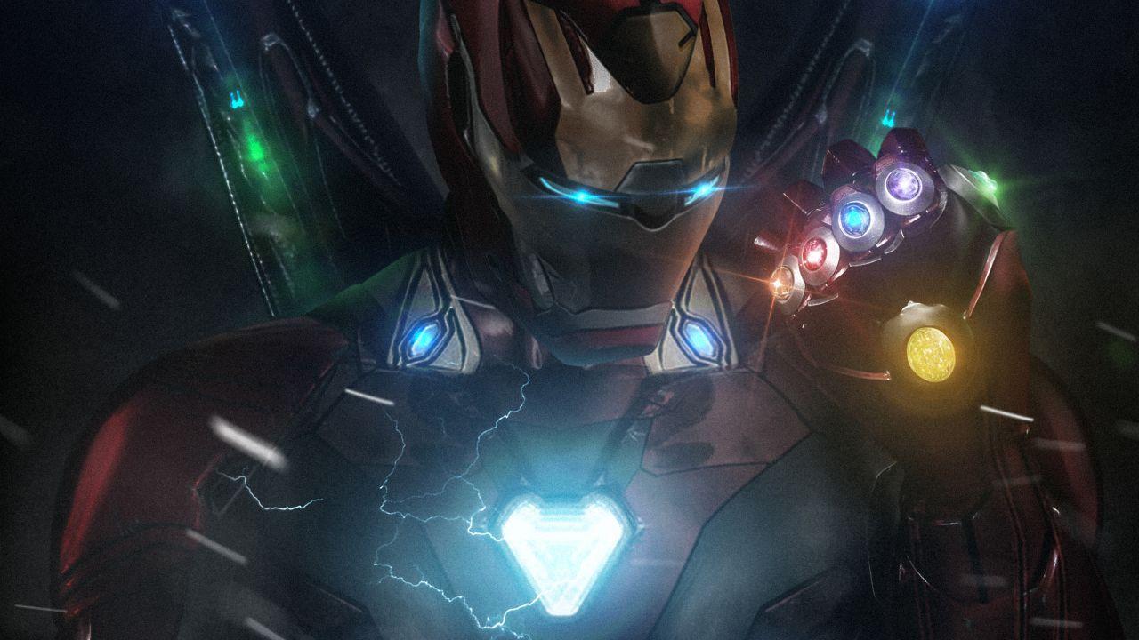 1280x720 Wallpaper Iron Man, Infinity Gauntlet, HD, Creative Graphics