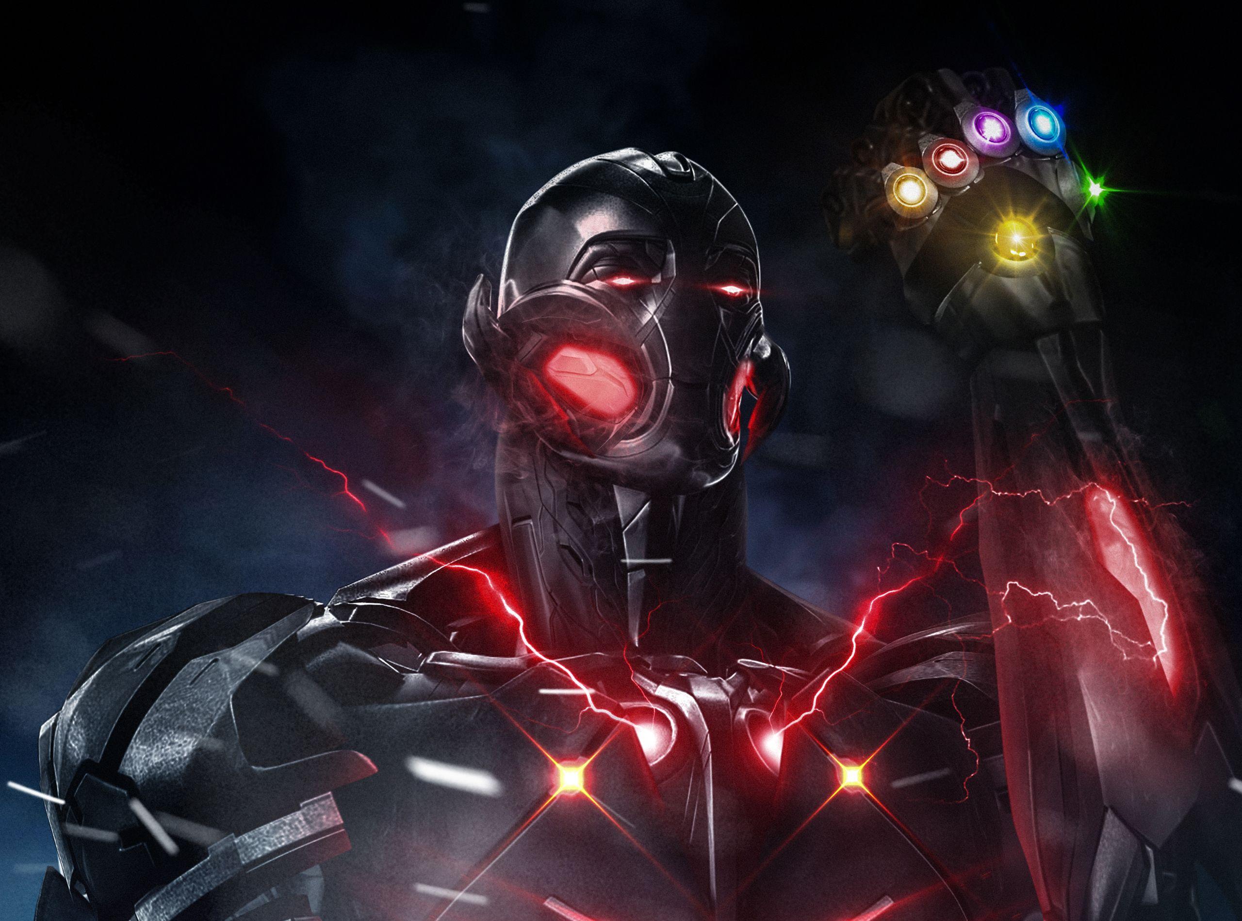 2560x1900 Wallpaper Ultron, Infinity Gauntlet, HD, Creative Graphics