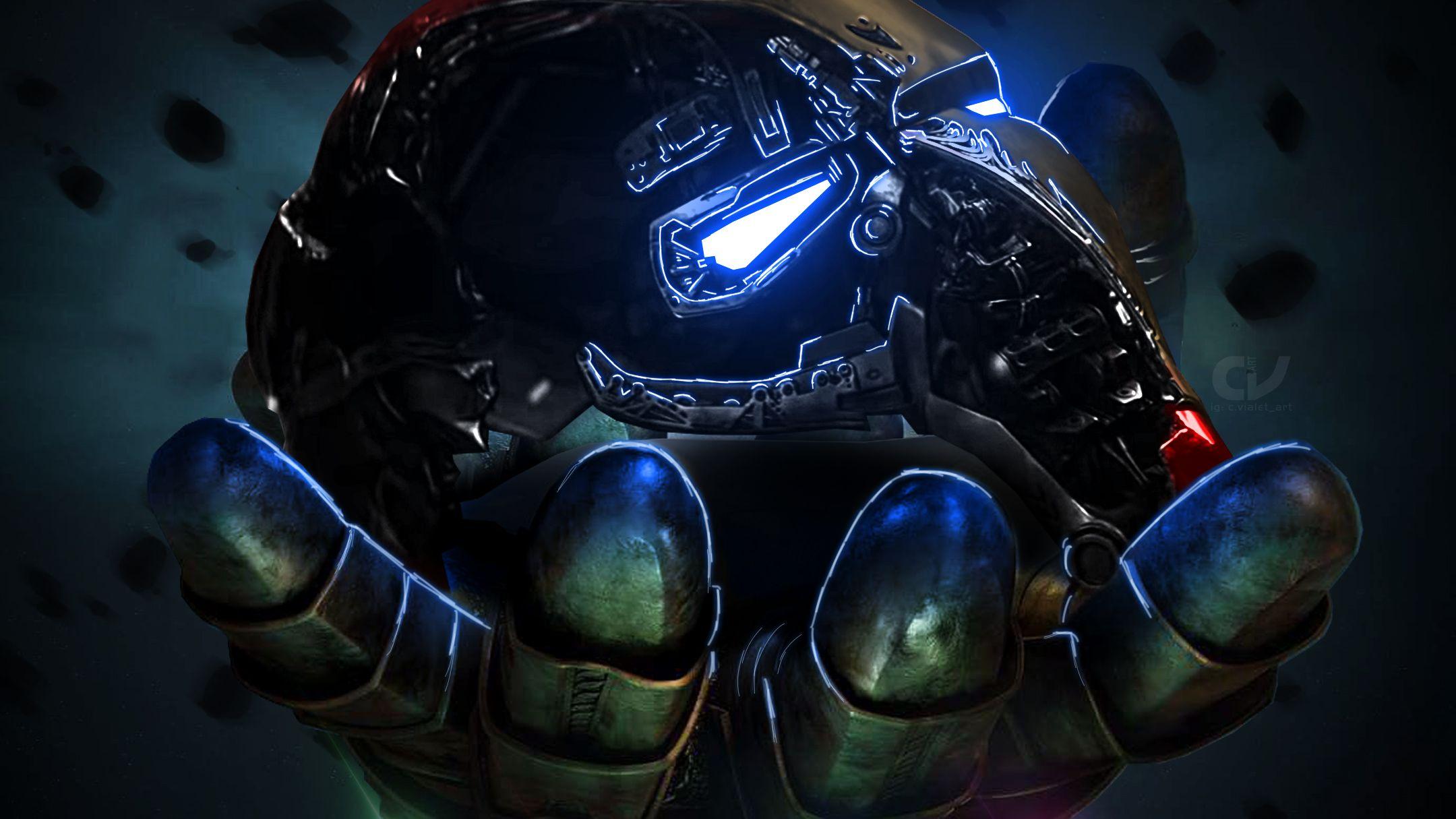 2160x1215 Thanos Infinity Gauntlet Holding Iron Man Mask, HD